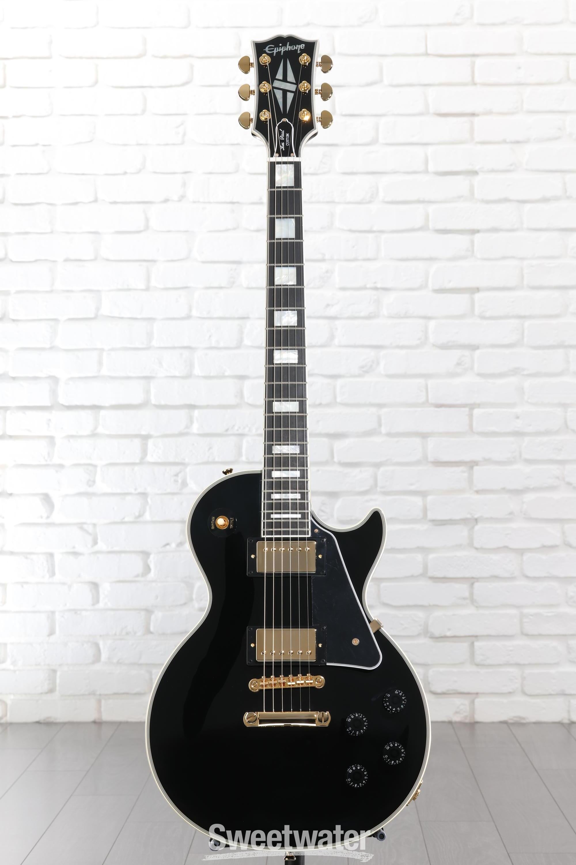 ギター epiphone by Gibson les paul custum ebony Epiphone Inspired by Gibson Custom Les Paul Custom Electric Guitar