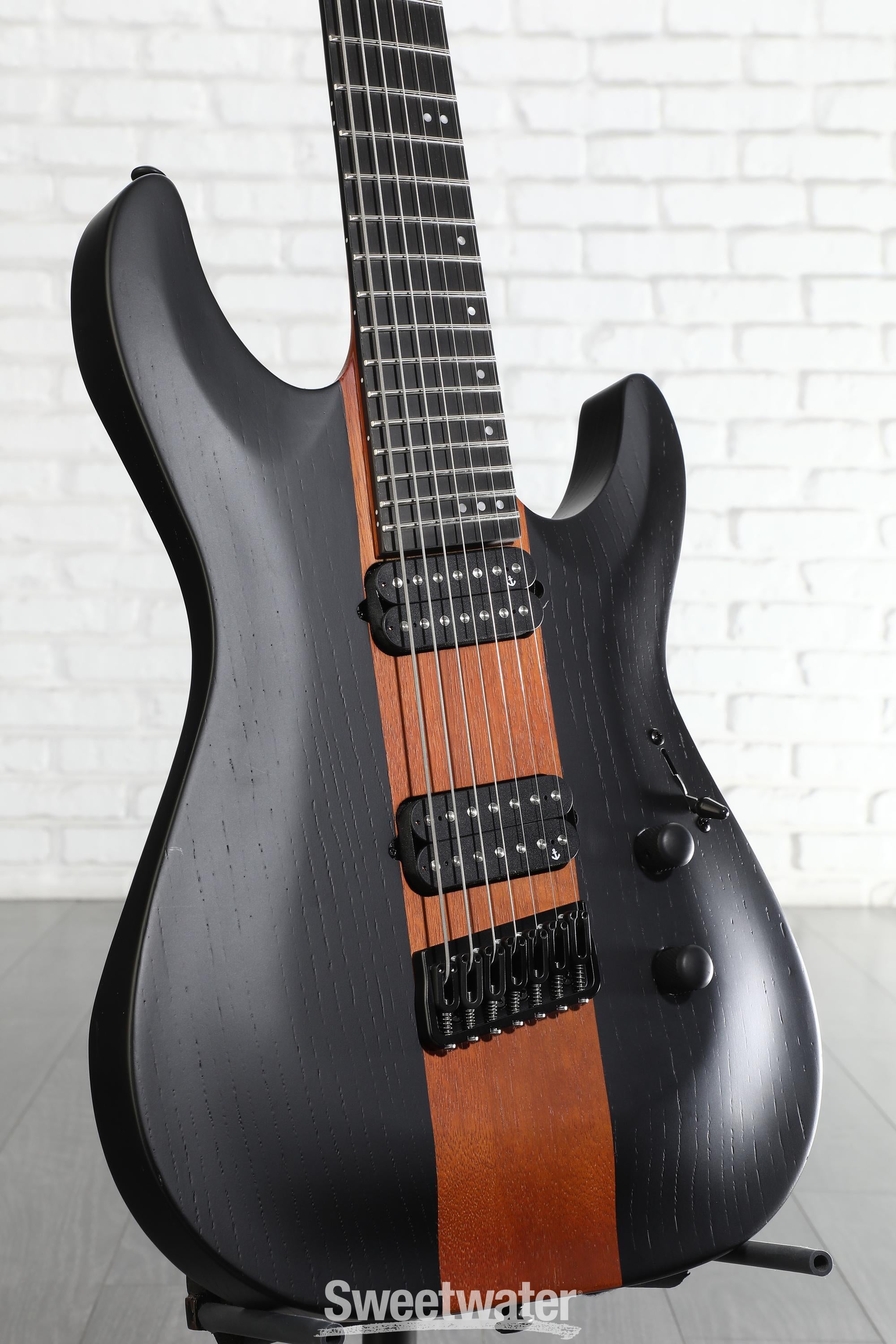 Photo of Schecter C-7 Multi-scale Rob Scallon 7-string Electric Guitar - Satin Dark Roast