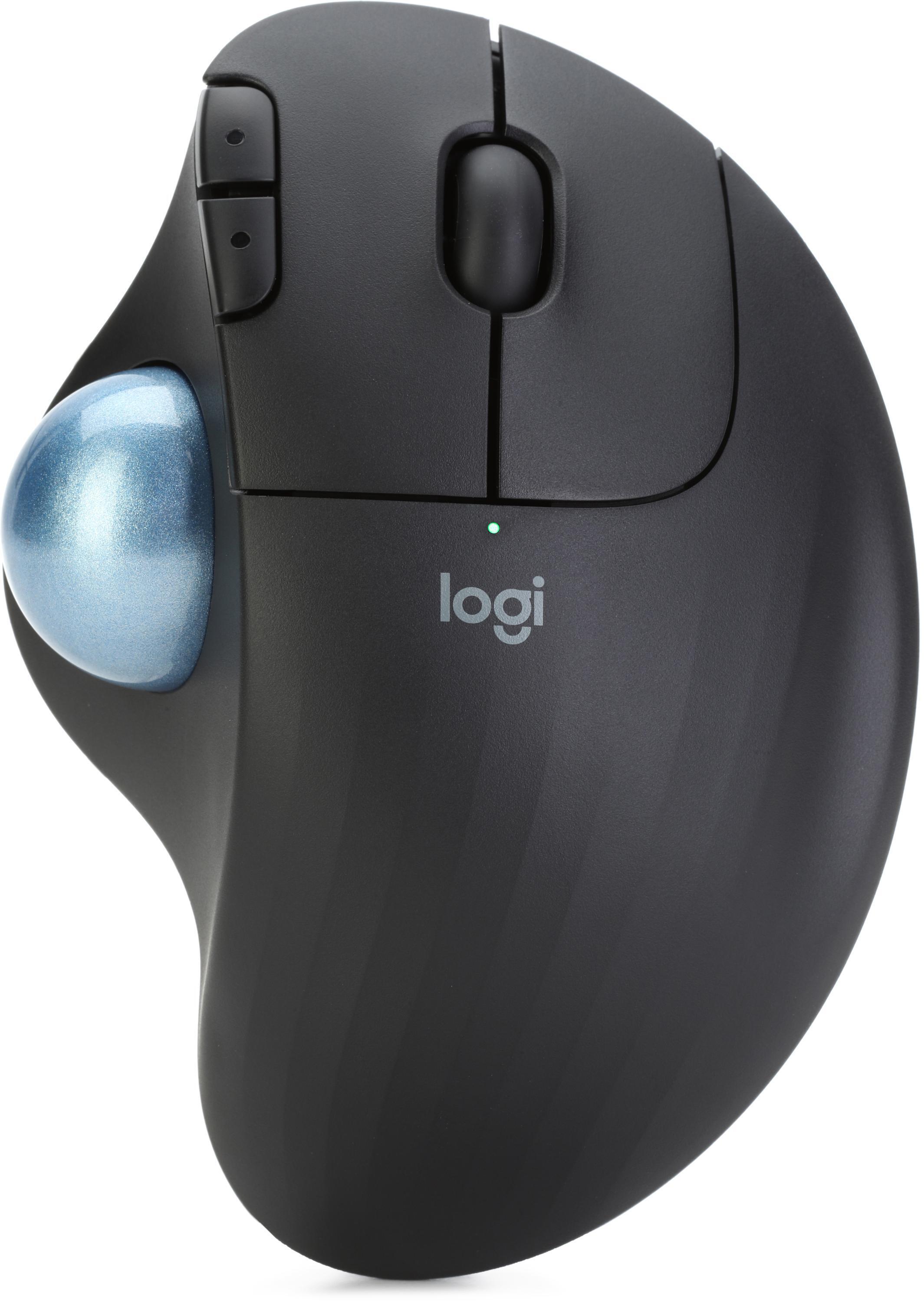 Logitech MX Ergo Wireless Trackball Mouse, Ergonomic Design, Move Content  Between 2 Windows and Apple Mac Computers (Bluetooth or USB), Rechargeable  