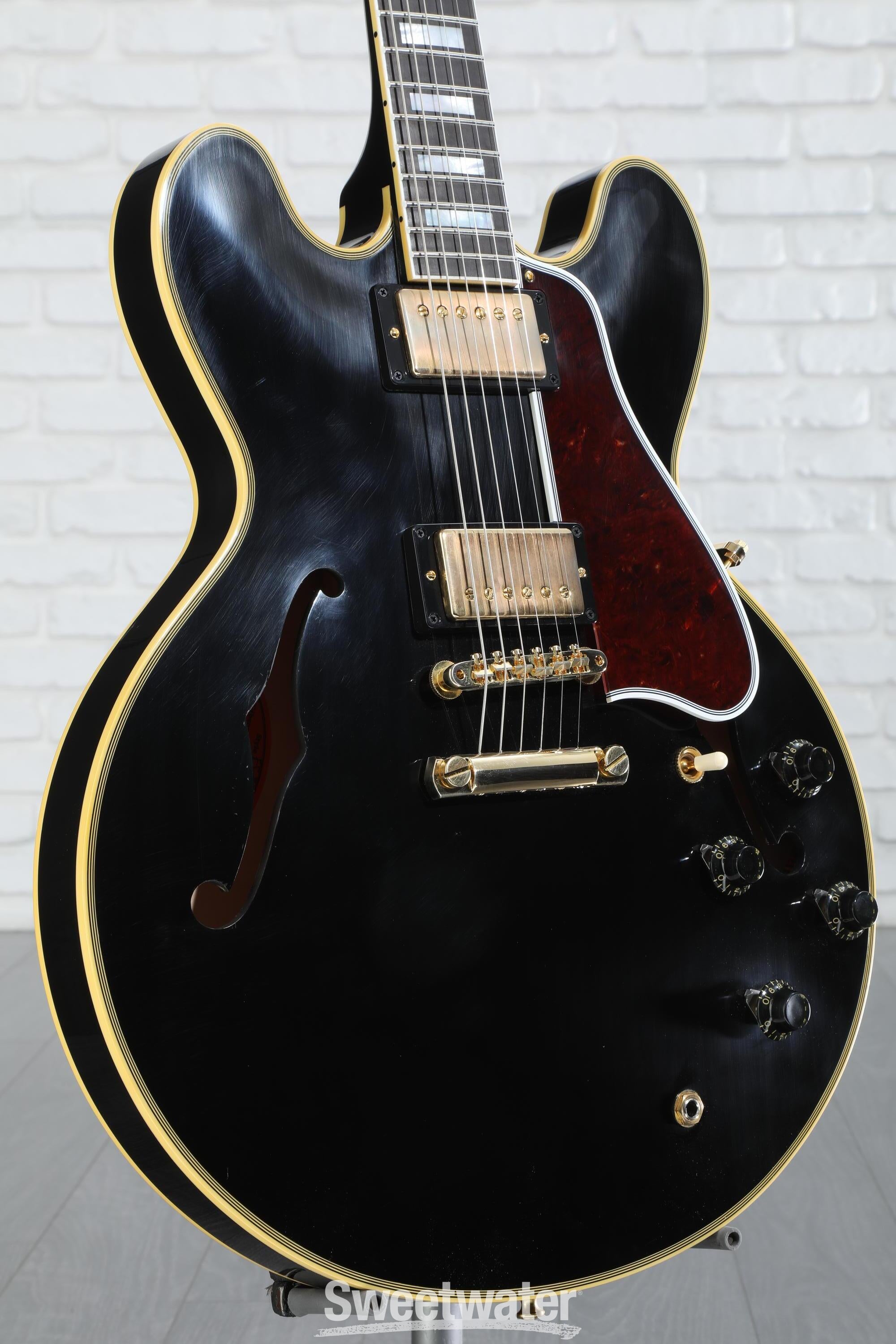 Gibson Custom 1959 ES-355 Reissue Stop Bar VOS - Ebony | Sweetwater