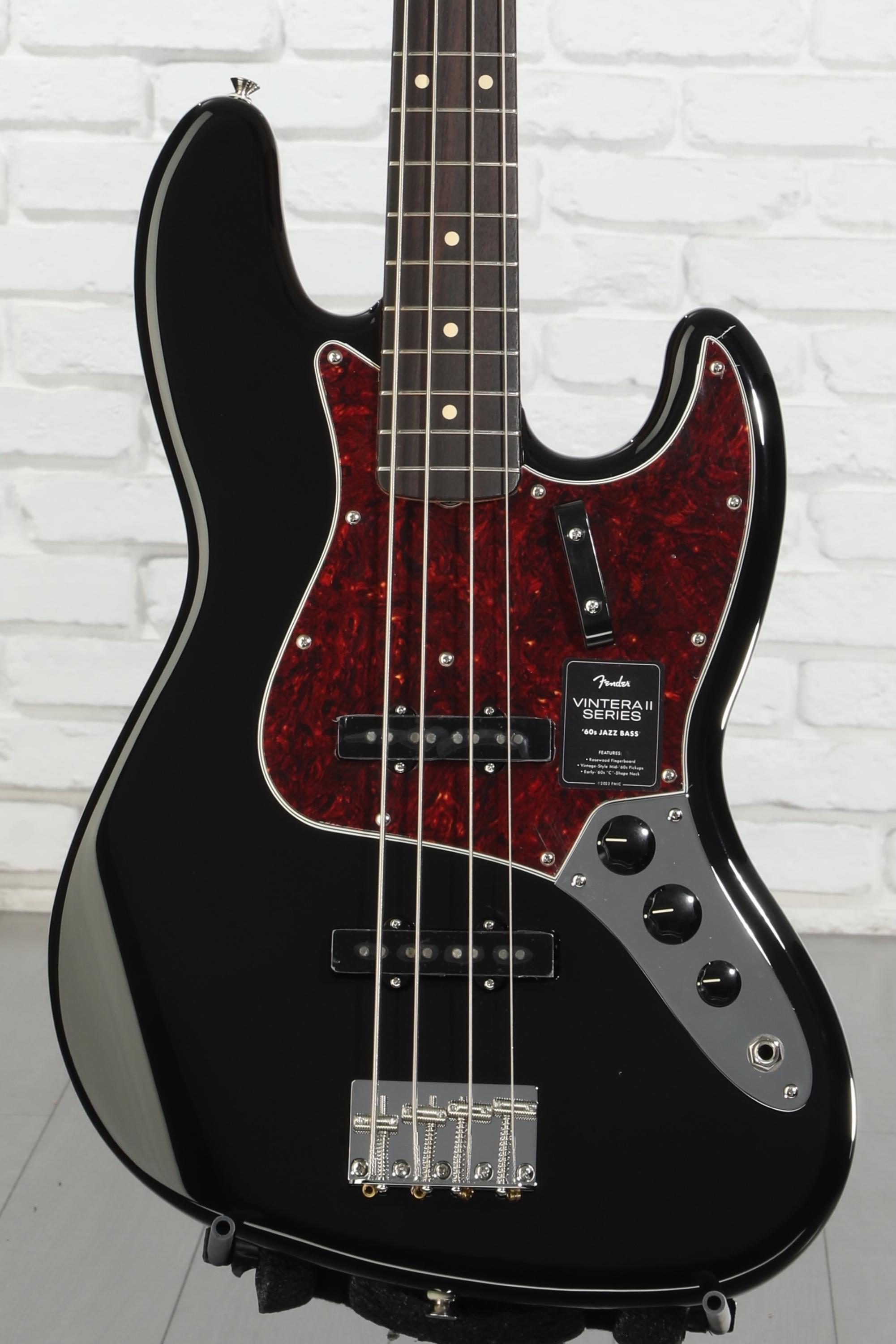 Fender Vintera II '60s Jazz Bass - Black with Rosewood Fingerboard