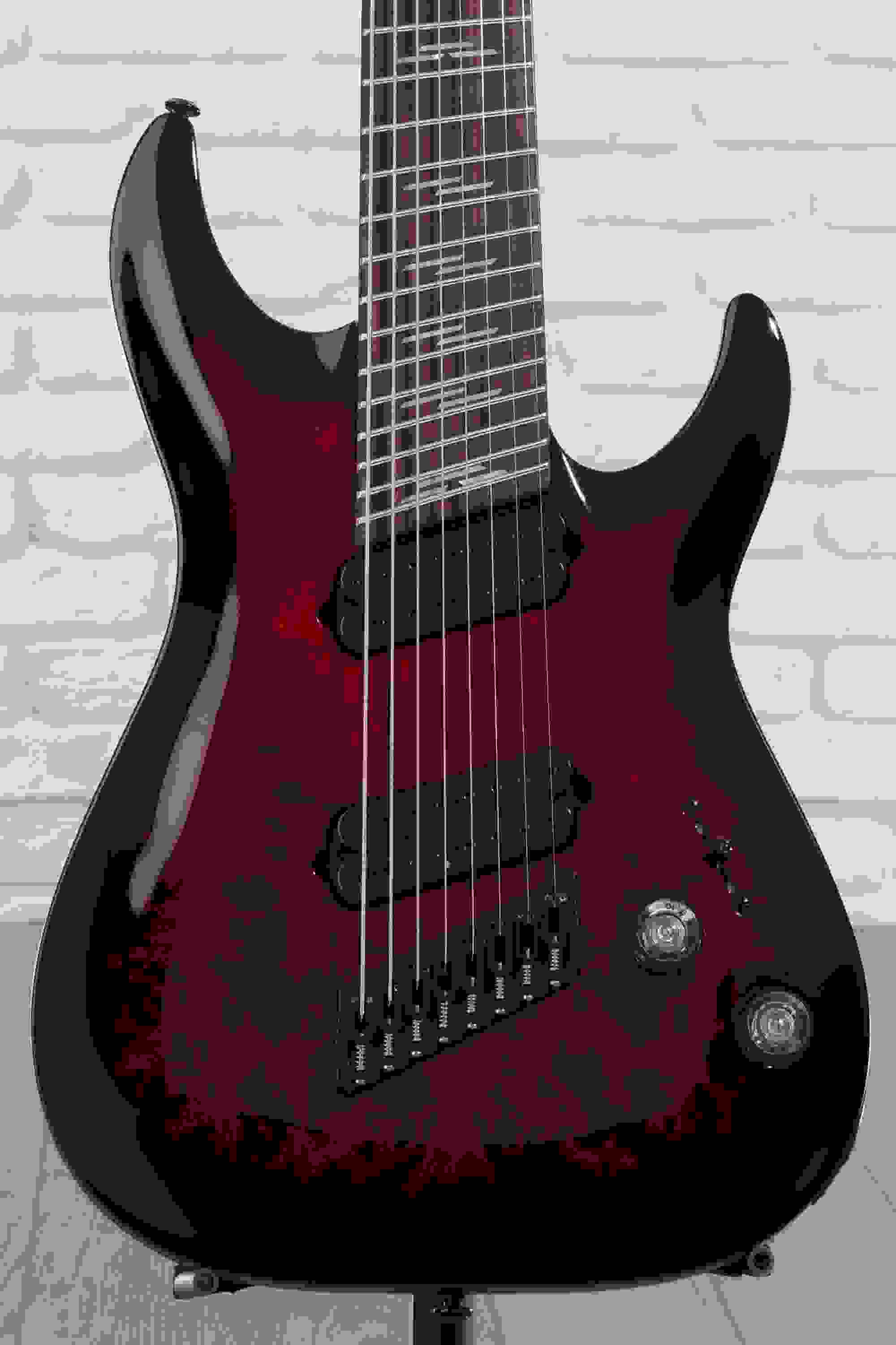 Schecter Omen Elite-8 Multiscale 8-string Electric Guitar - Black Cherry Burst