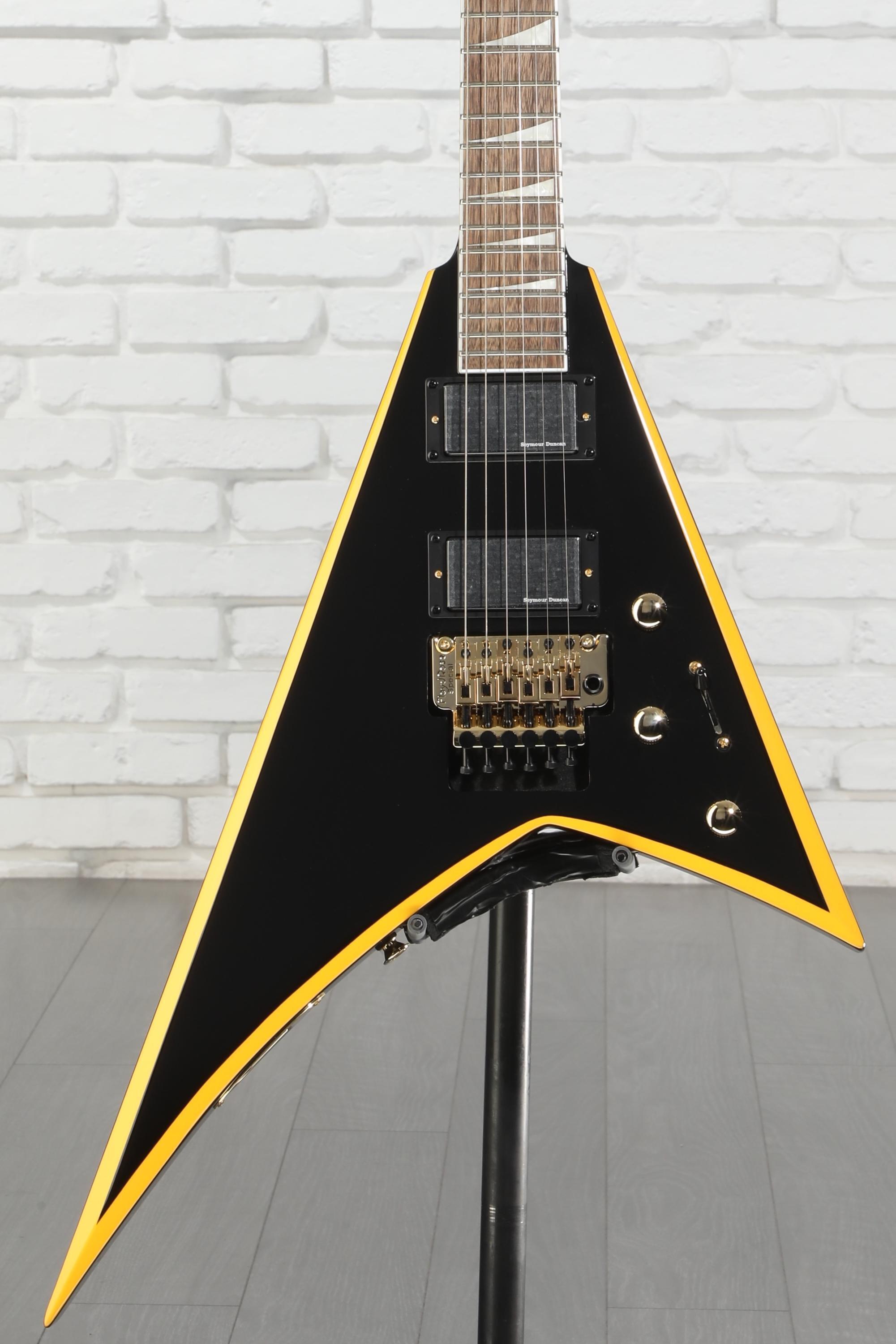Jackson X Series Rhoads RRX24 - Black with Yellow Bevels | Sweetwater