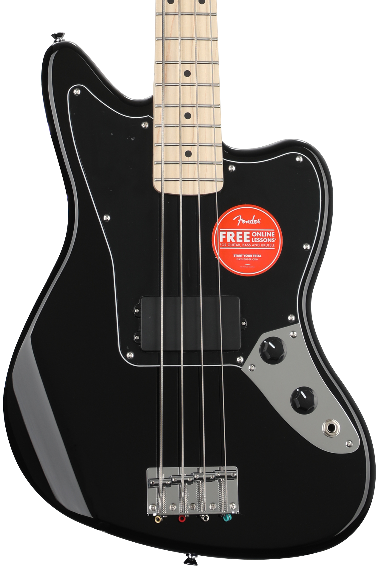 Squier Affinity Series Jaguar Bass H - Black with Maple Fingerboard