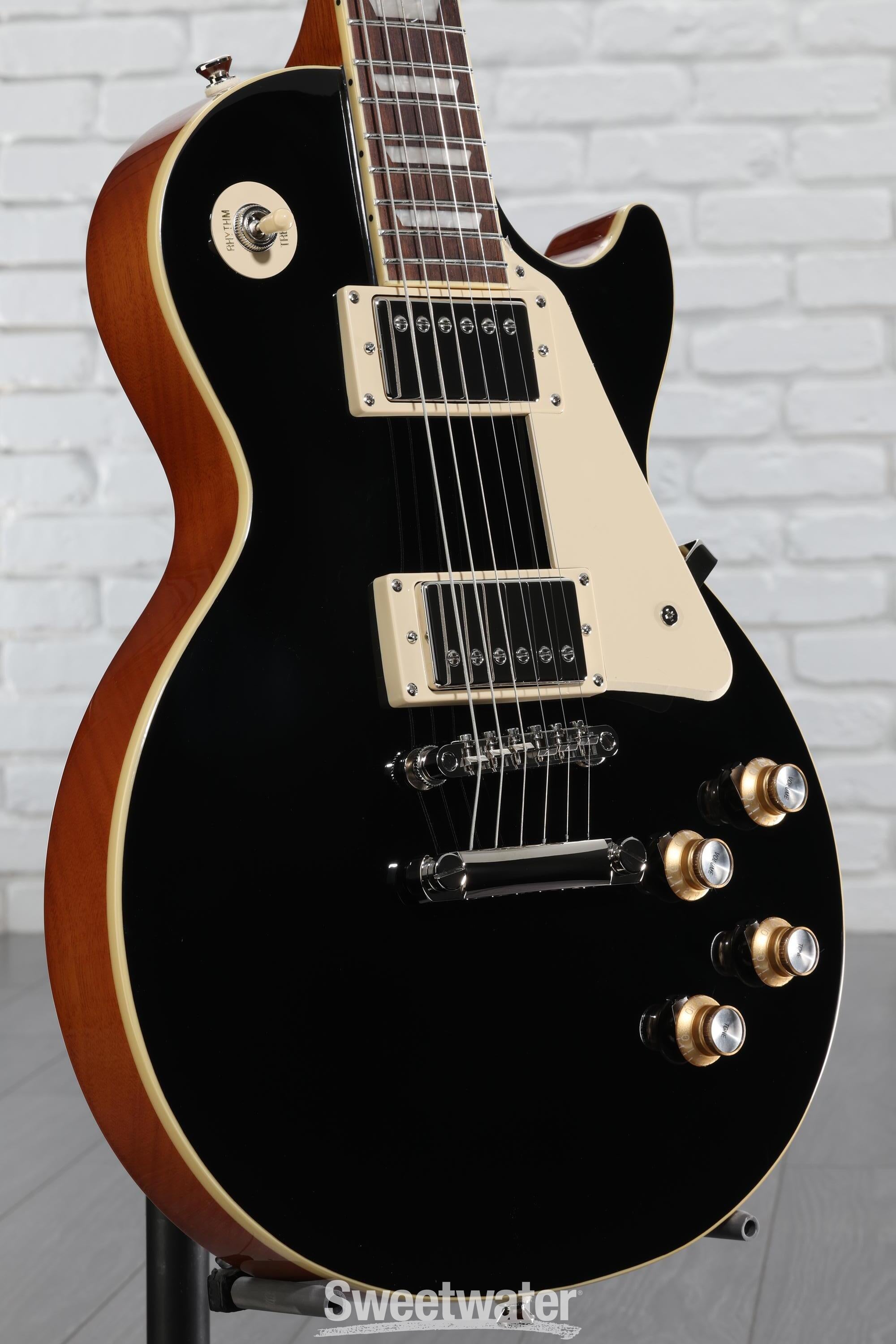 LES PAUL STANDARD 60S EBONY ELECTRIC GUITAR | Tom Lee Music