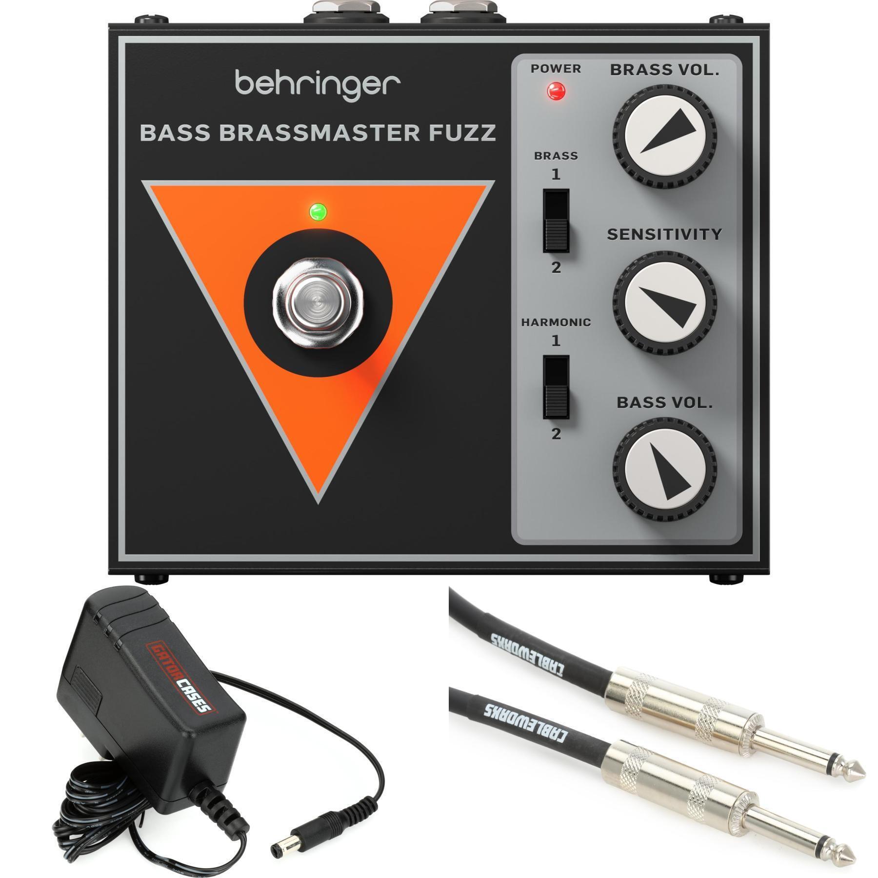 Behringer Bass Brassmaster Fuzz Pedal with EBS Patch Cables