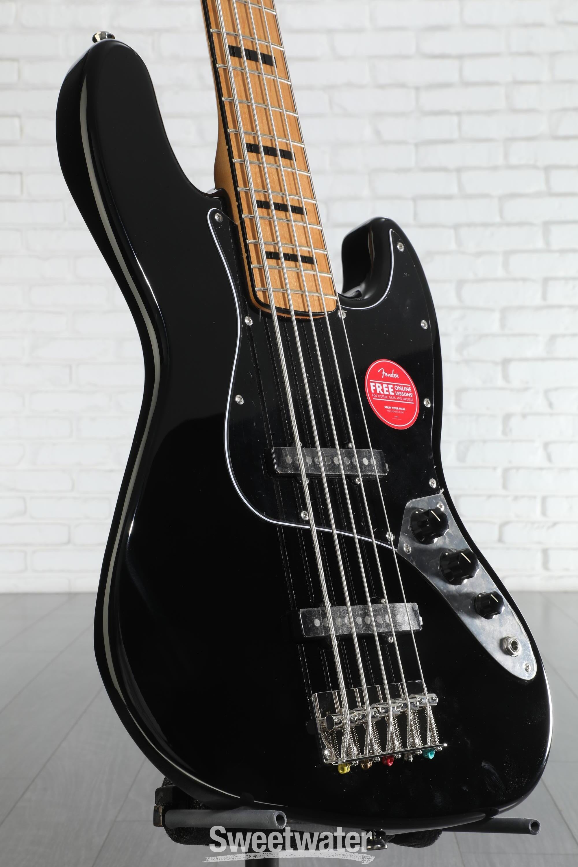 Squier Classic Vibe '70s Jazz Bass V - Black with Maple