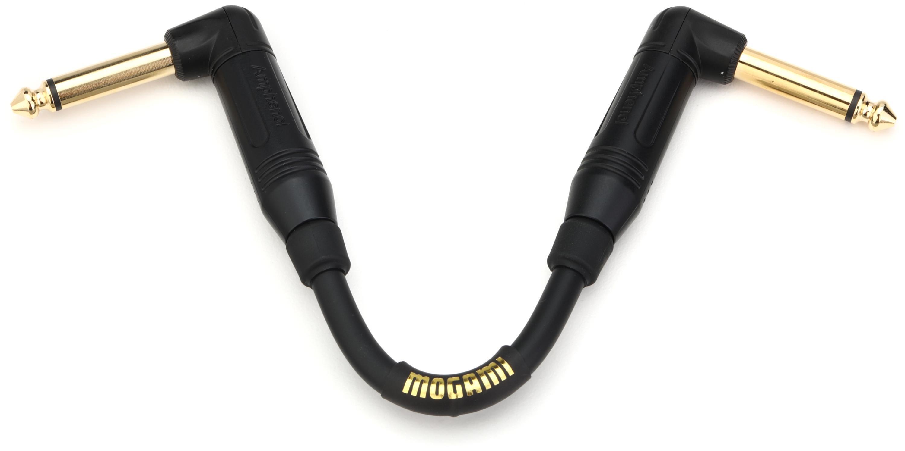 Photo of Mogami Gold Instrument 0.5 Right Angle to Right Angle Pedal Cable - 6 inch