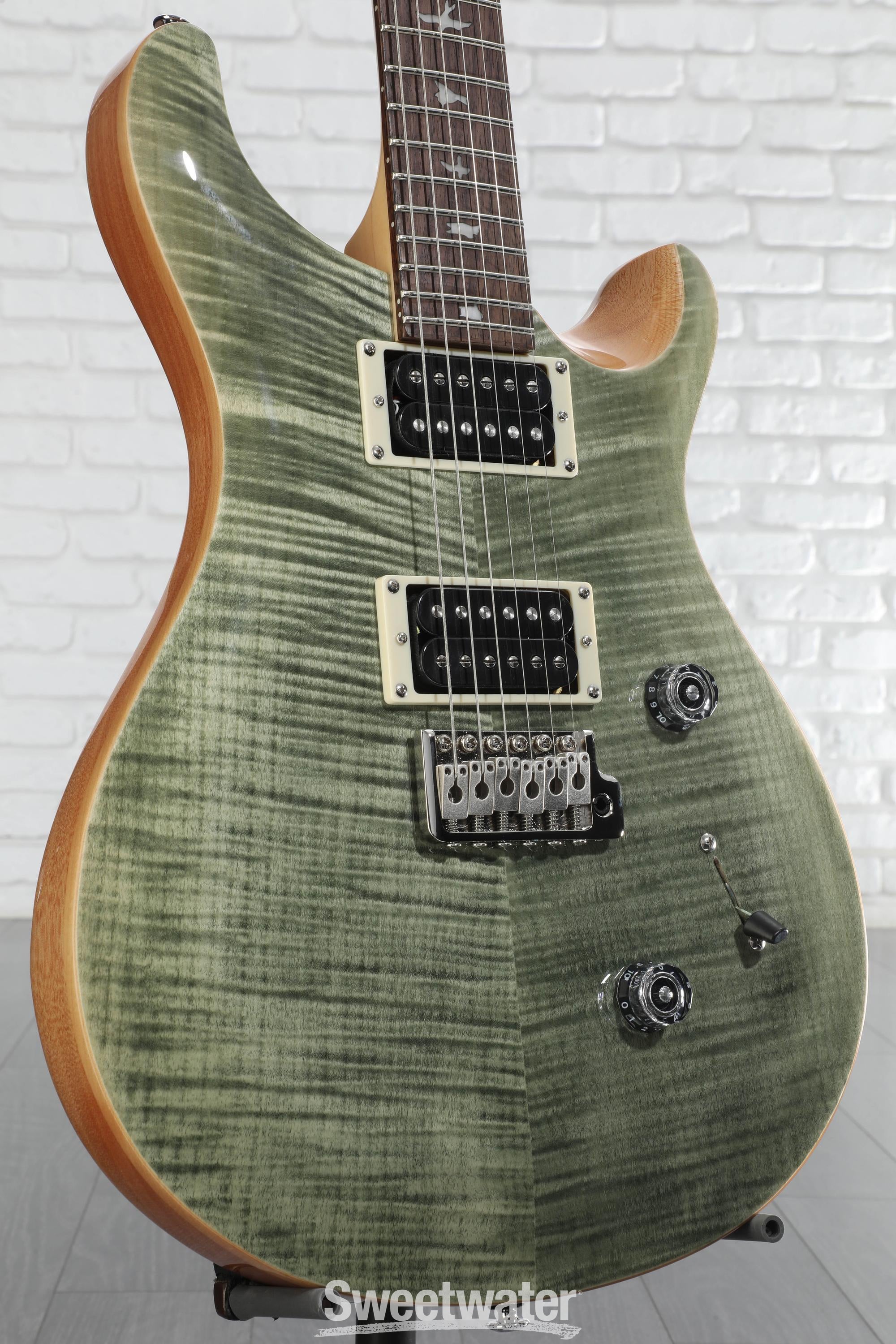 PRS SE Custom 24 Electric Guitar - Trampas Green, Sweetwater Exclusive