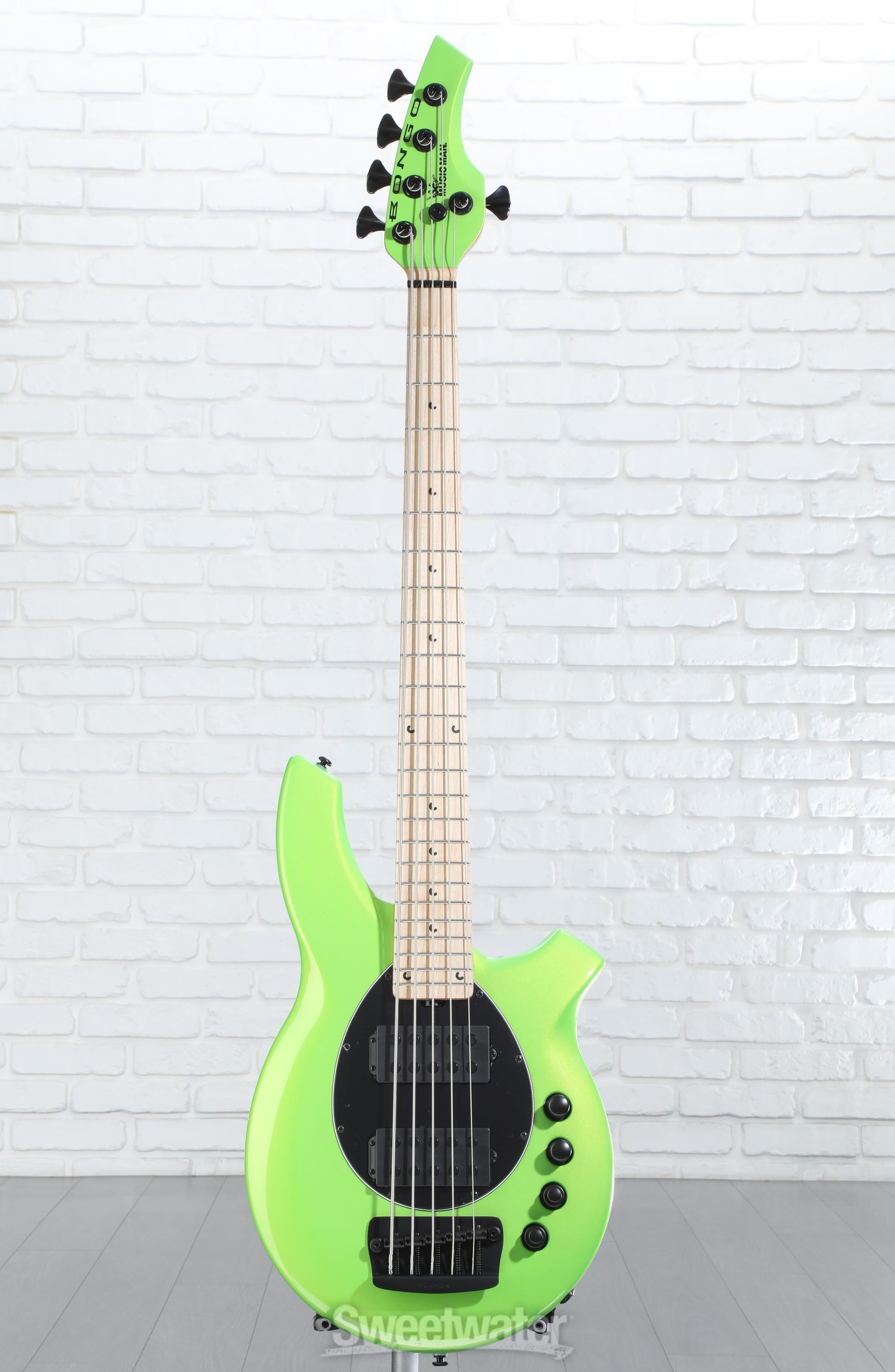 Ernie Ball Music Man Bongo 5HH Electric Bass Guitar - Mantis Green |  Sweetwater