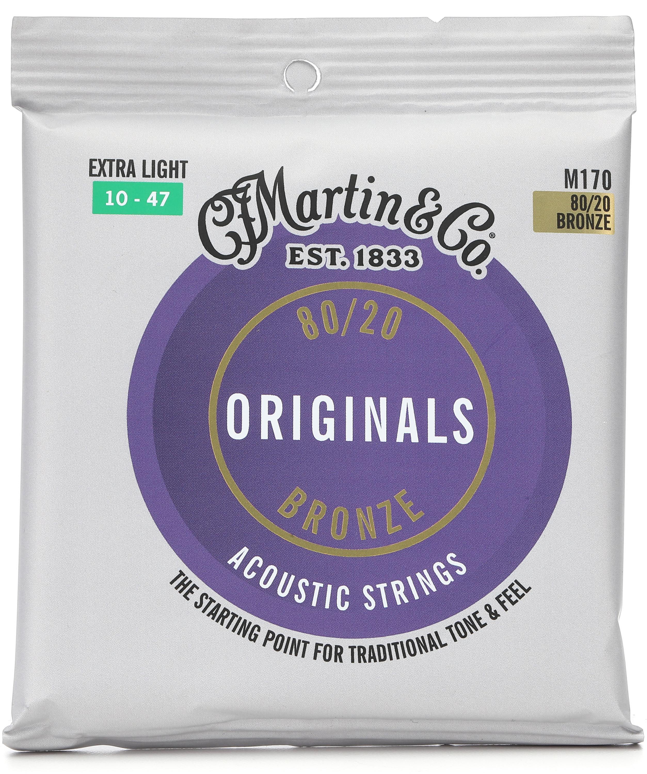 Photo of Martin M170 Originals 80/20 Bronze Acoustic Guitar Strings - .010-.047 Extra Light