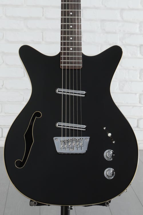 Danelectro Fifty Niner Semi-hollowbody Baritone Electric Guitar - Black Top