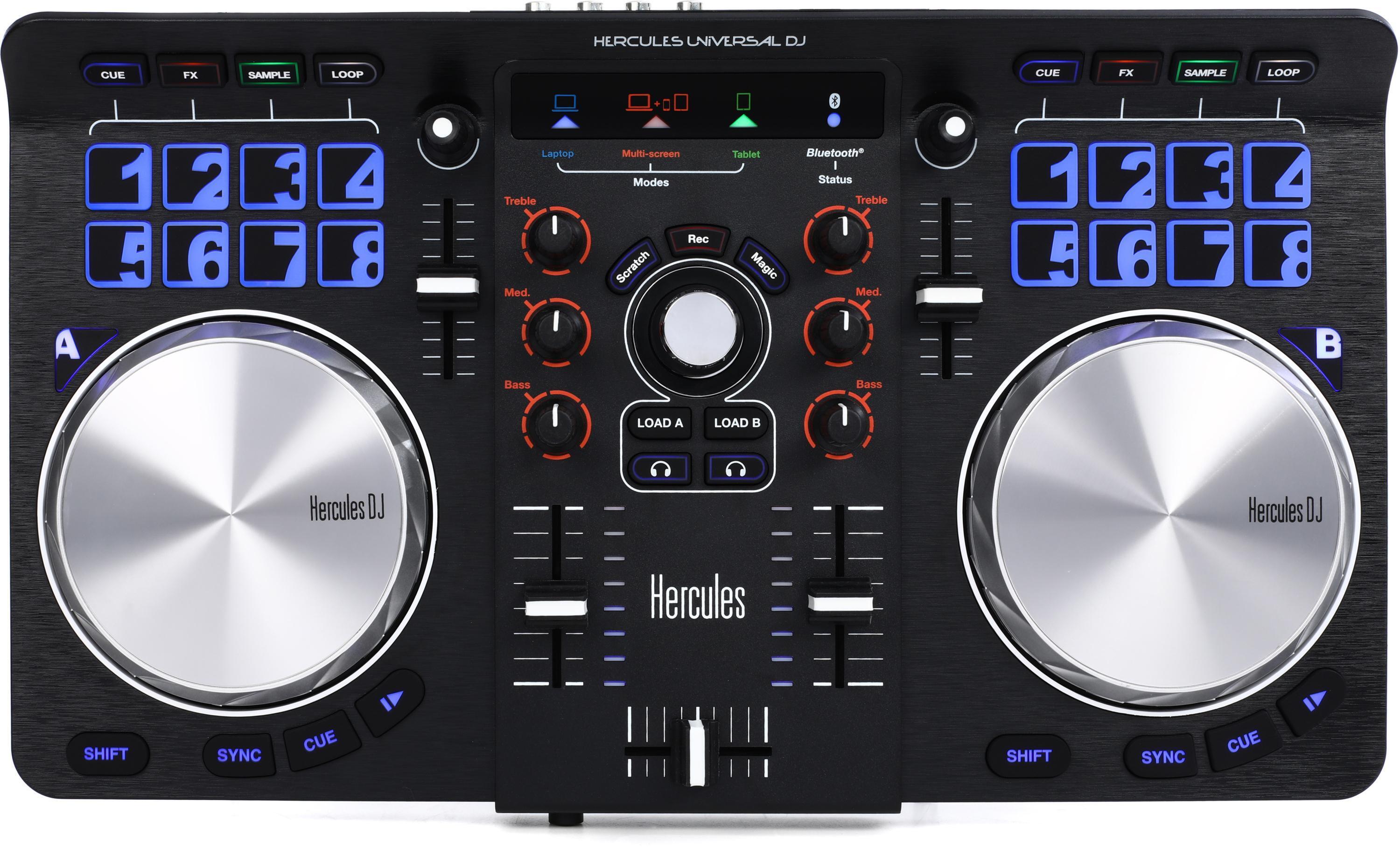 Hercules DJ Universal DJ 2-channel DJ Controller with Bluetooth