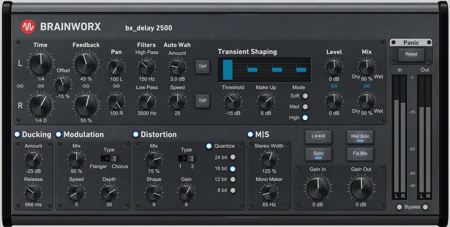 Brainworx bx_delay 2500 Plug-in | Sweetwater