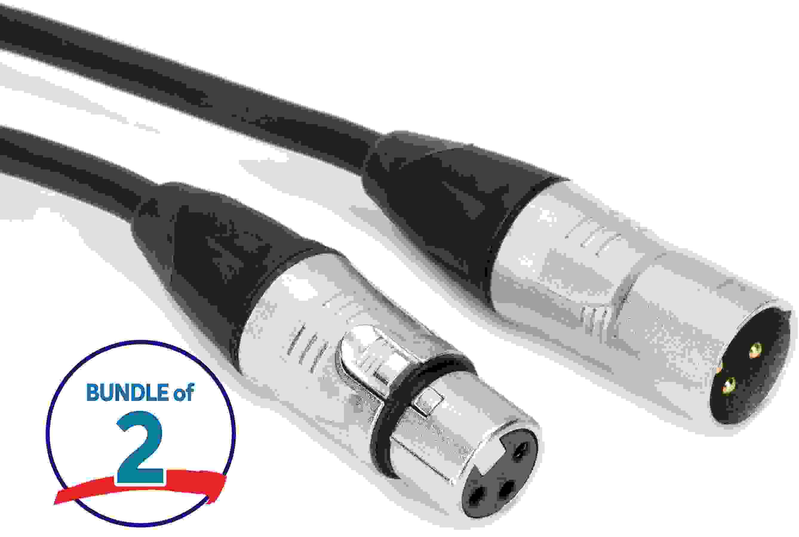 Gator Cableworks Backline Series Microphone Cable - 10 foot (2-pack)