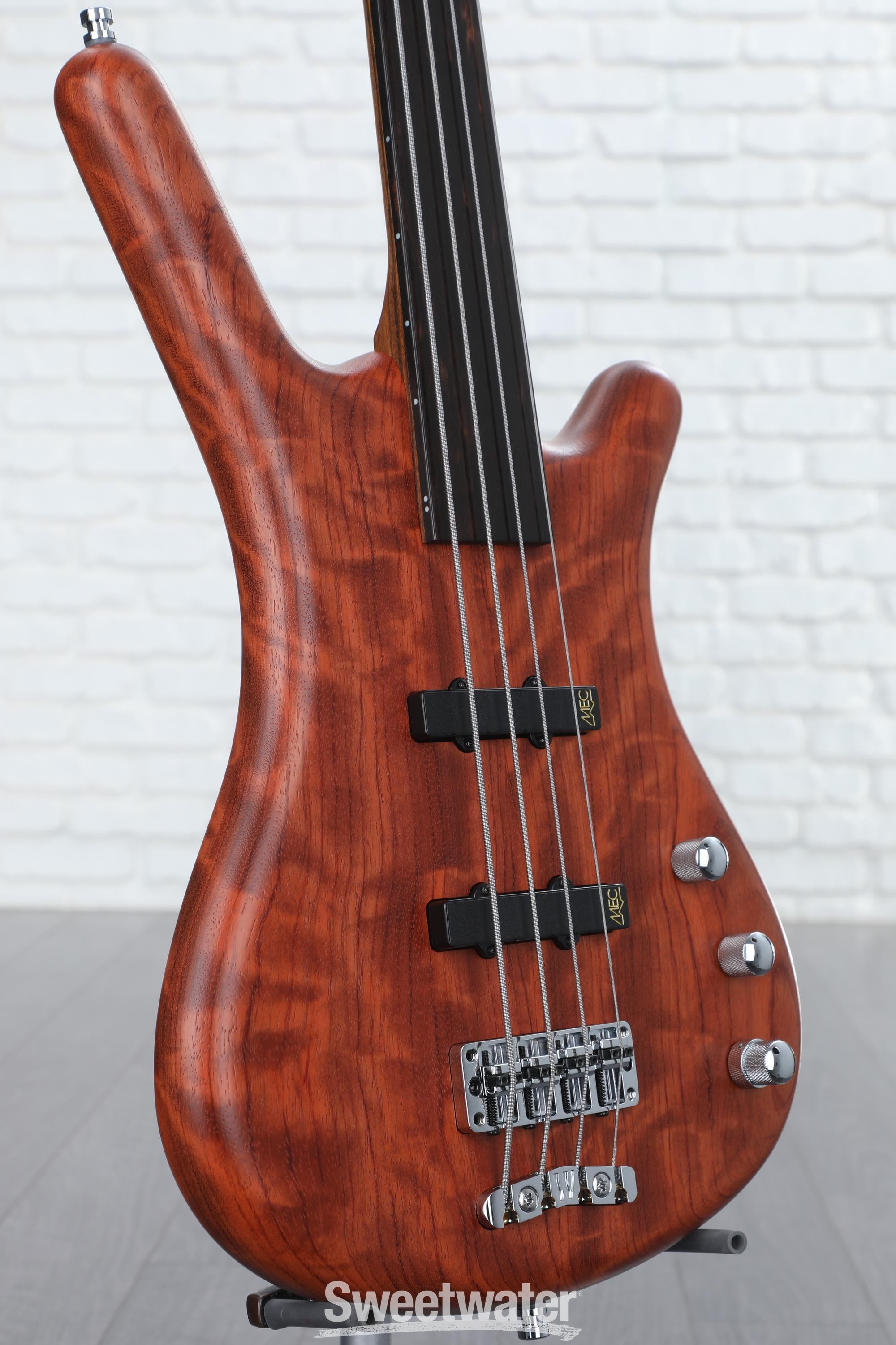Photo of Warwick Pro Series Corvette Standard Fretless 4-string Bass Guitar - Natural with Ebony Fingerboard