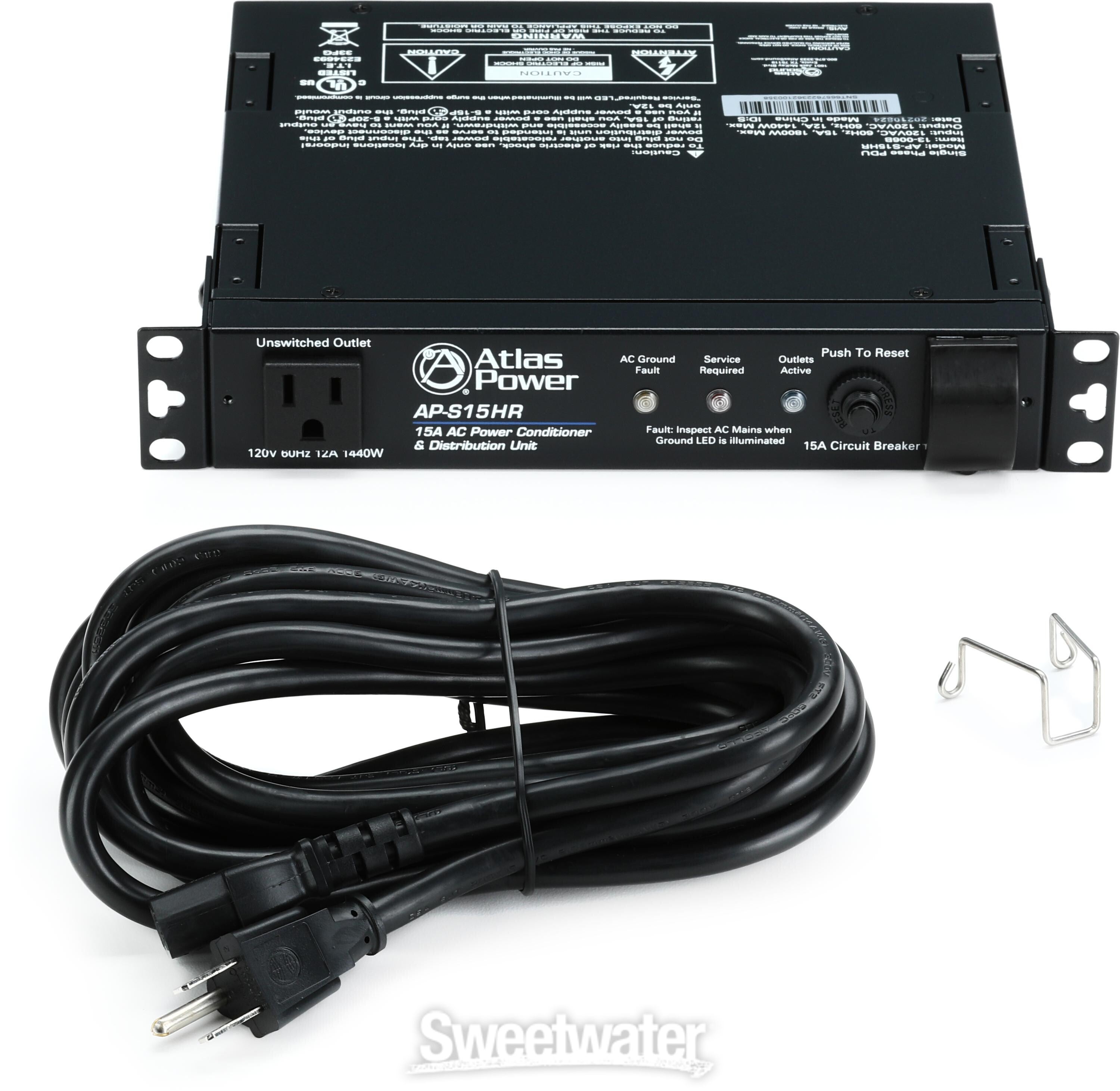 AtlasIED AP-S15HR 15A Half Width Rack Power Conditioner | Sweetwater