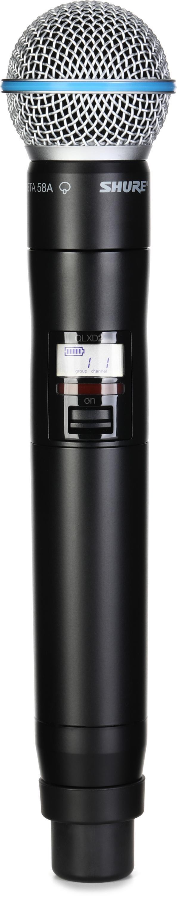 Shure QLXD2/BETA87A Wireless Handheld Microphone Transmitter