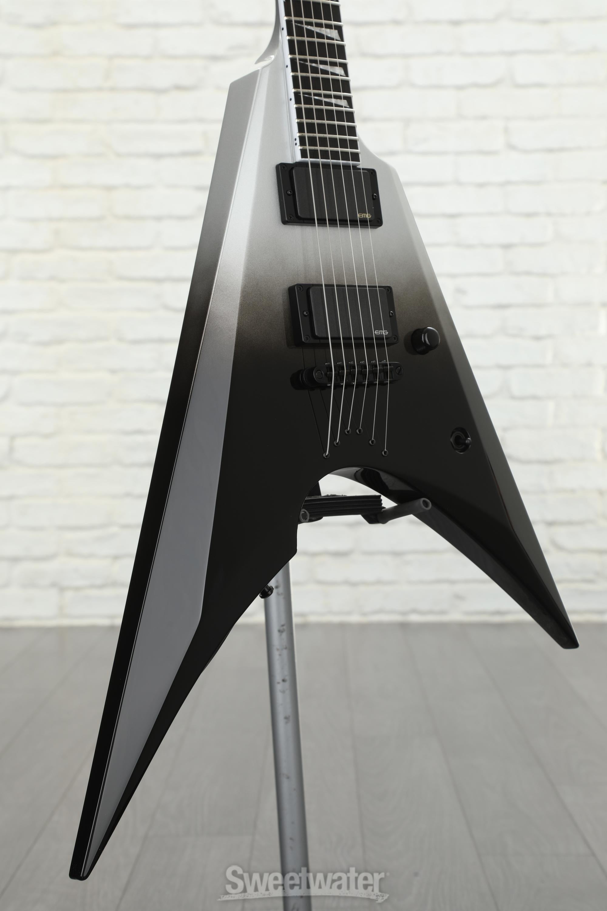 ESP E-II Arrow NT - Black Silver Fade