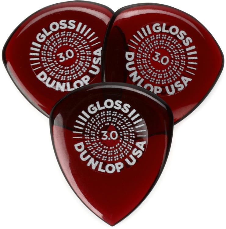 Dunlop Flow Gloss Guitar Picks 3.0mm 3-pack