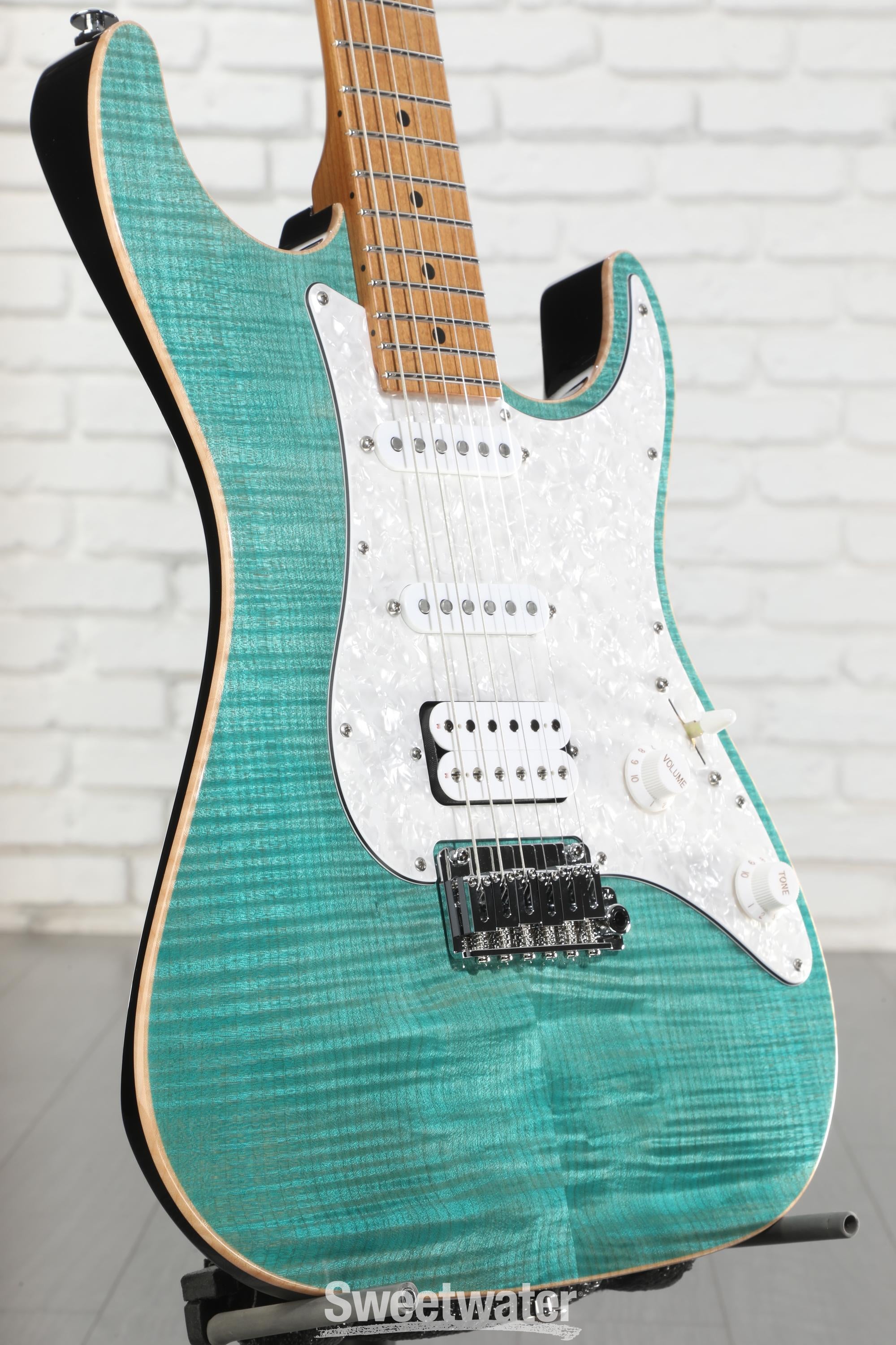 Suhr Standard Plus Electric Guitar - Bahama Blue with Roasted