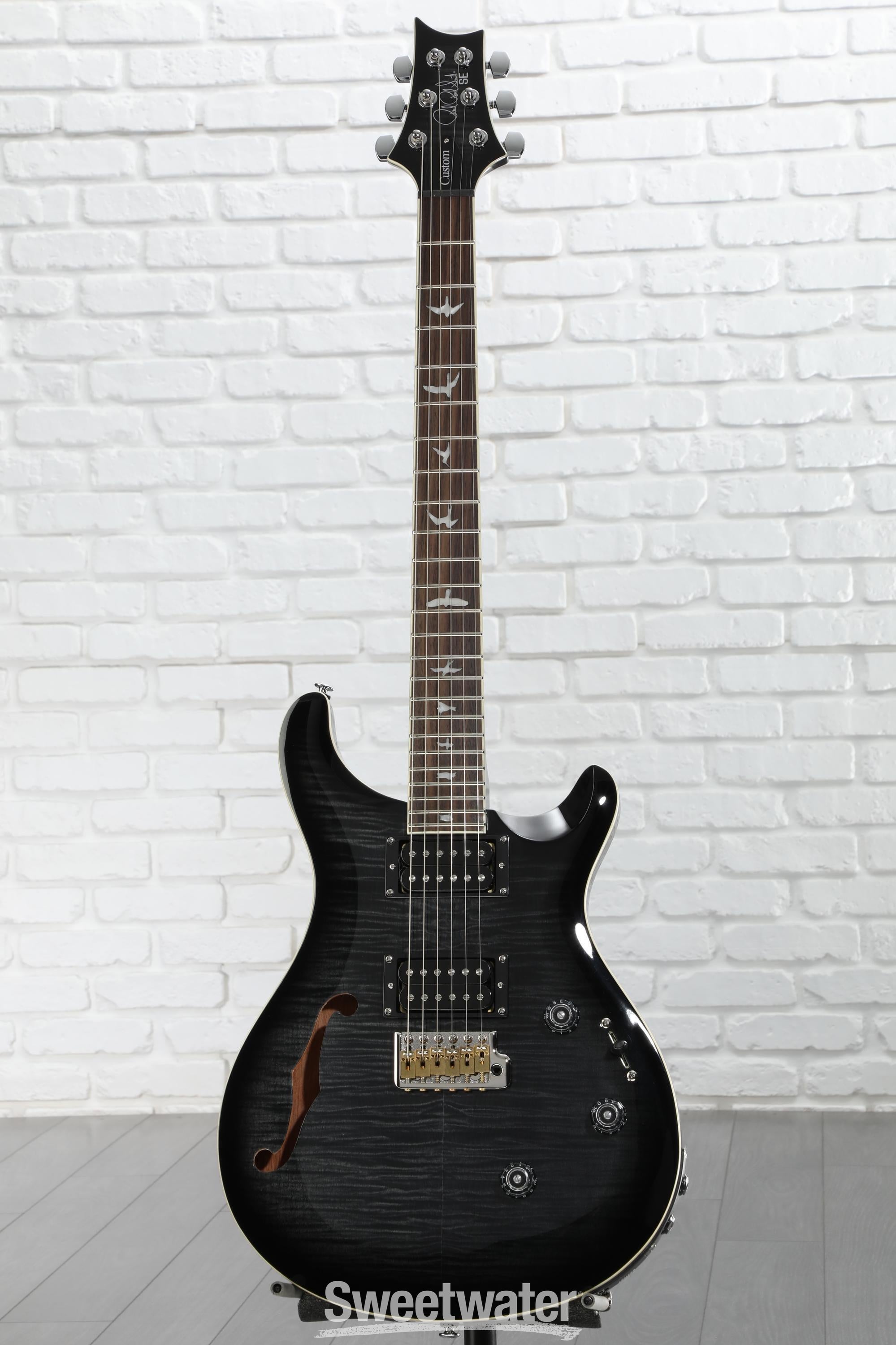 PRS SE Custom 24 Semi-Hollow Piezo Electric Guitar - Charcoal