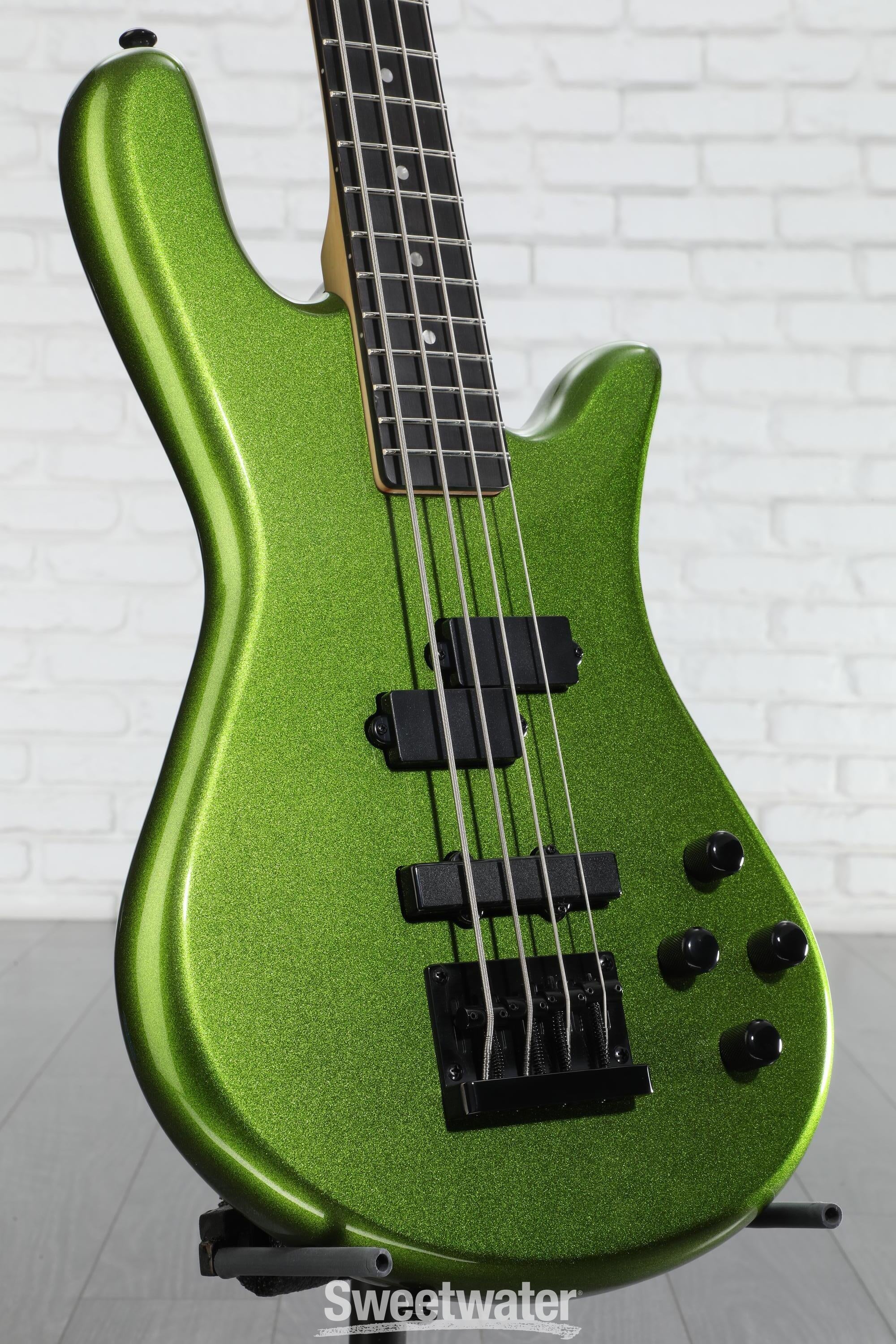 ベース Spector Performer 4 SPECIAL ACTIVE Spector Performer 4 Bass Guitar - Metallic Green | Sweetwater