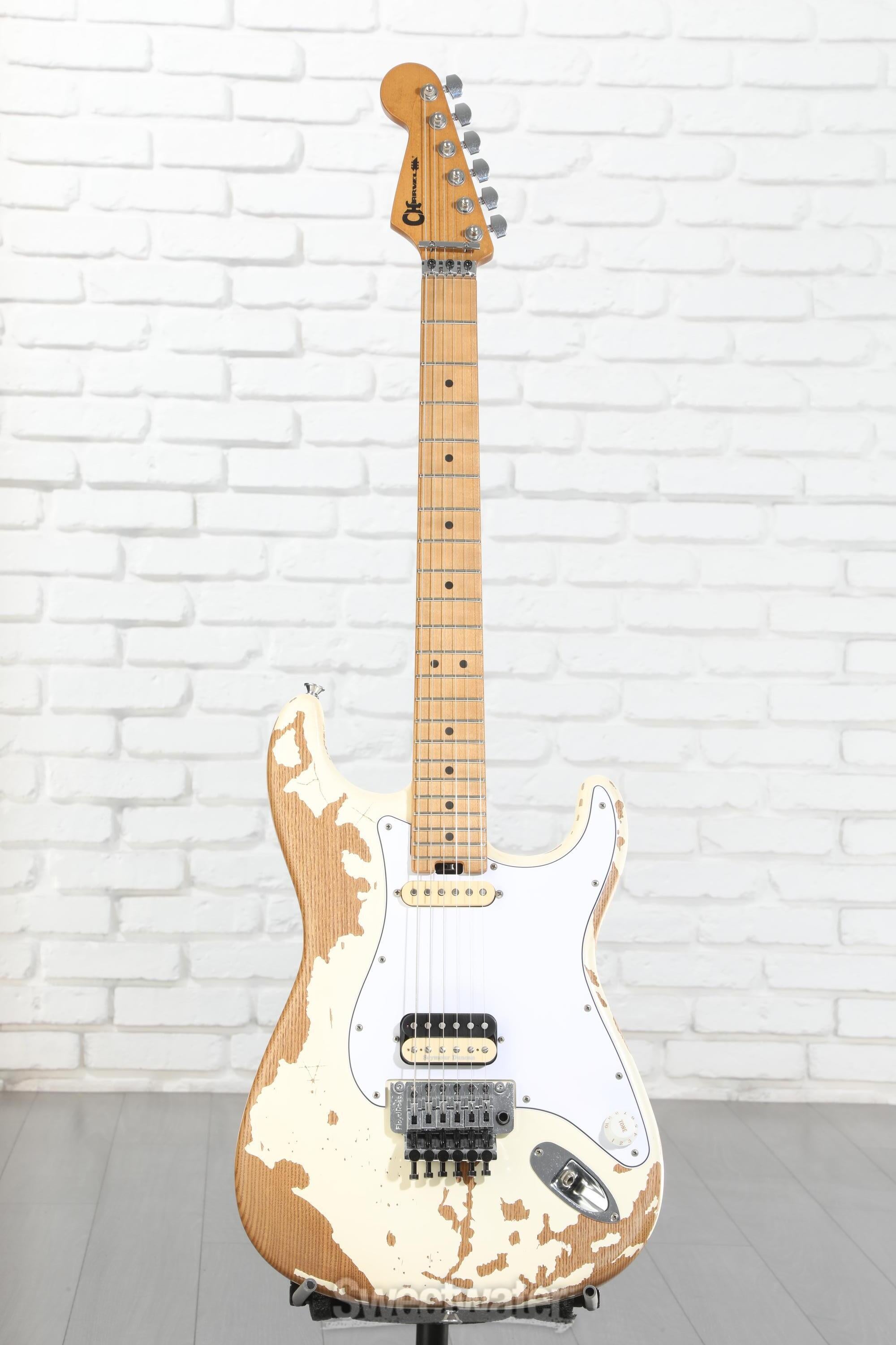 Charvel Super-Stock SC1 Artist Signature Limited-edition Henrik Danhage Electric Guitar - White Relic