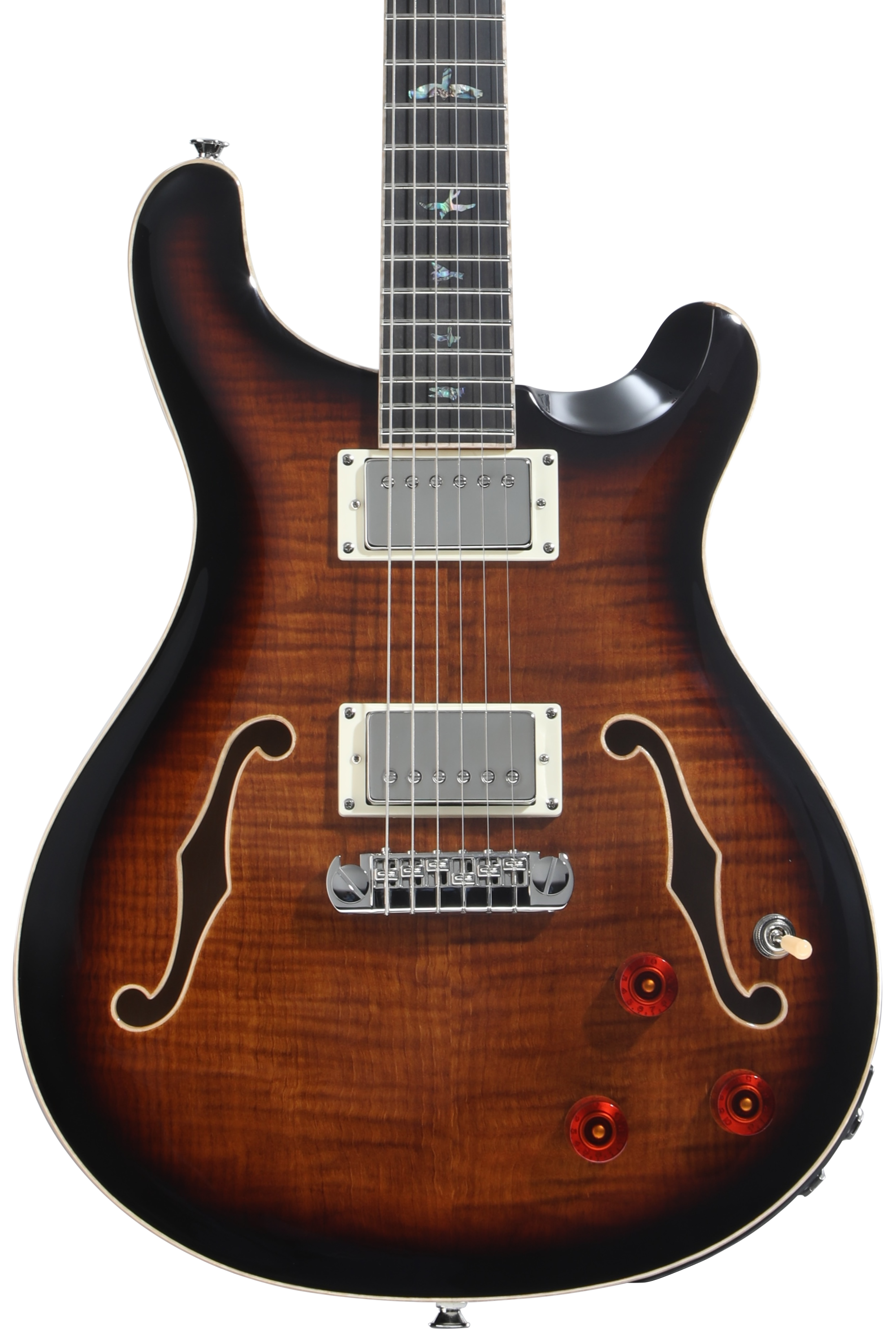 PRS SE Hollowbody II Piezo Electric Guitar - Black Gold Burst