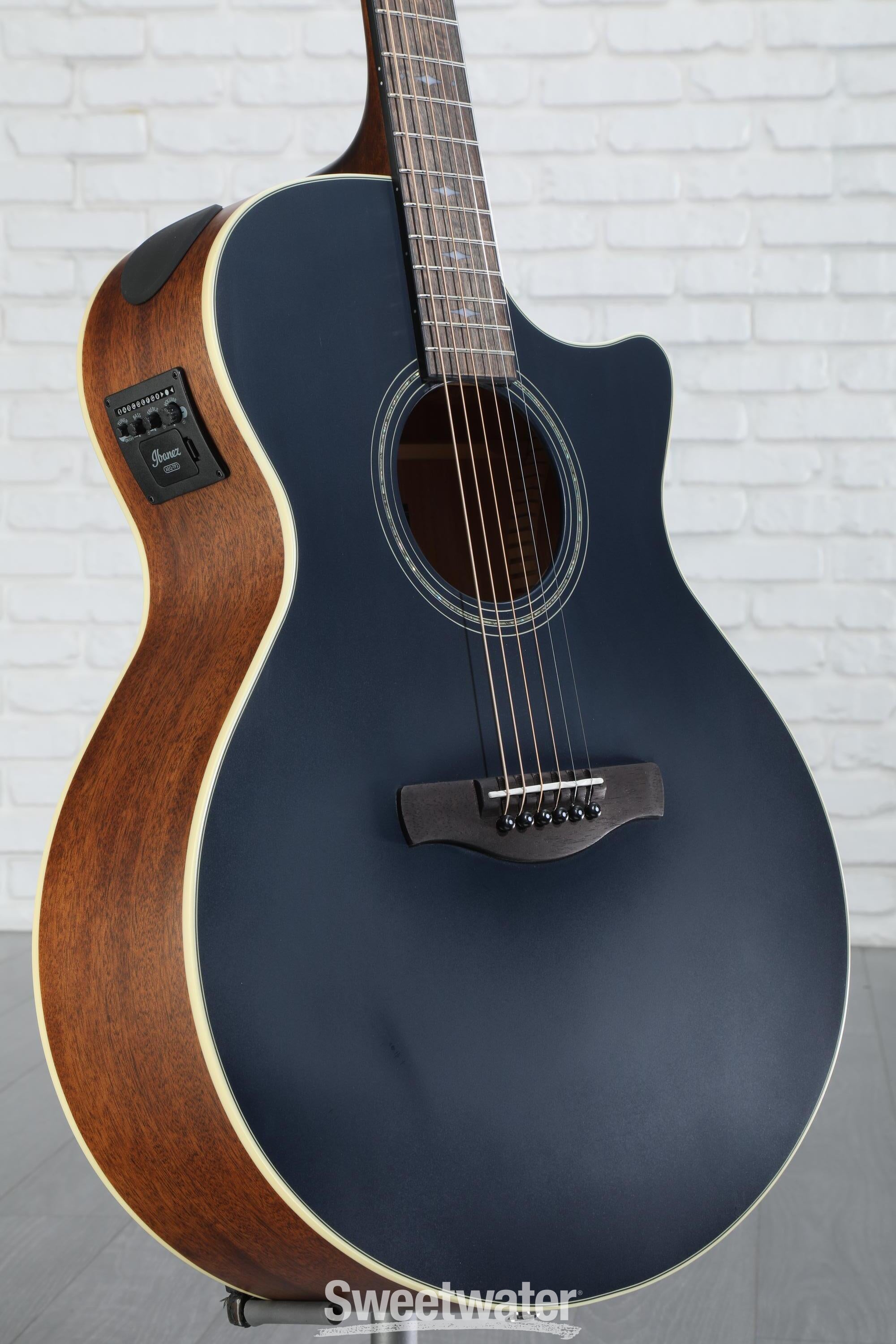 Ibanez AE100 Acoustic-electric Guitar - Dark Tide Blue Flat 