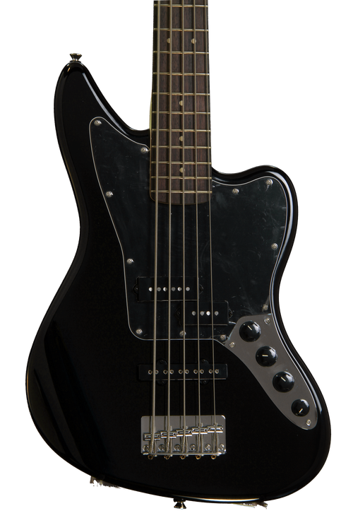 Squier Vintage Modified Jaguar Bass V Special - Black | Sweetwater