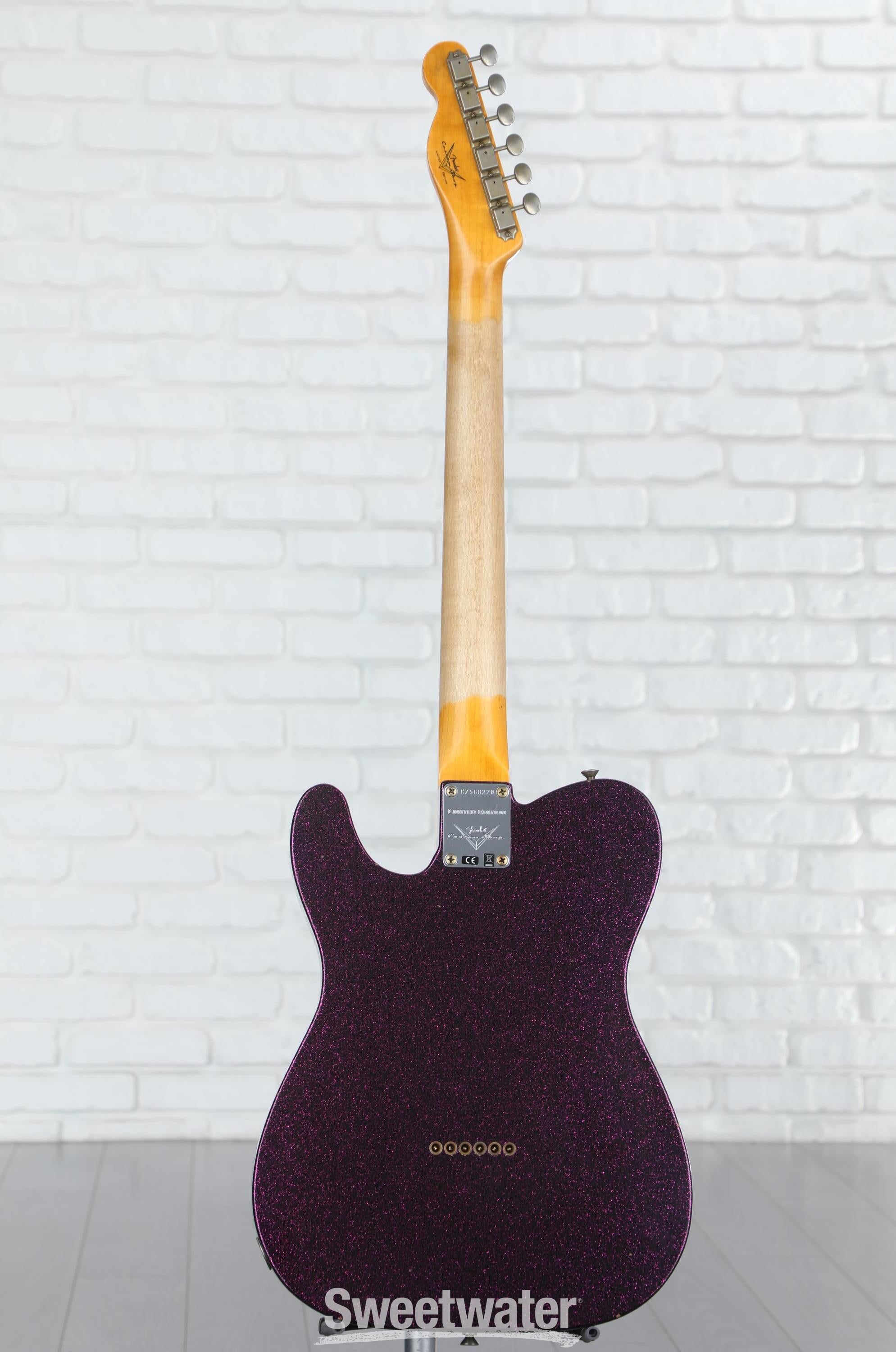 Fender Custom Shop Limited-edition '60 Telecaster Journeyman Relic Electric  Guitar - Purple Sparkle | Sweetwater