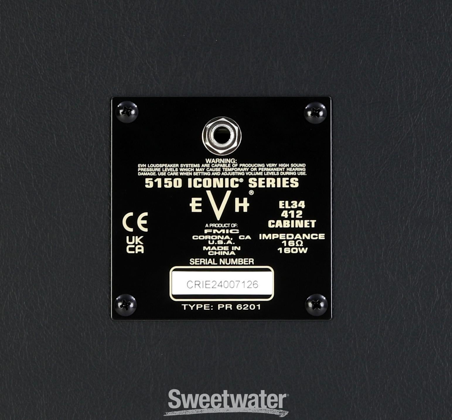 EVH 5150 Iconic Series EL34 160-watt 4 x 12-inch Cabinet - Black