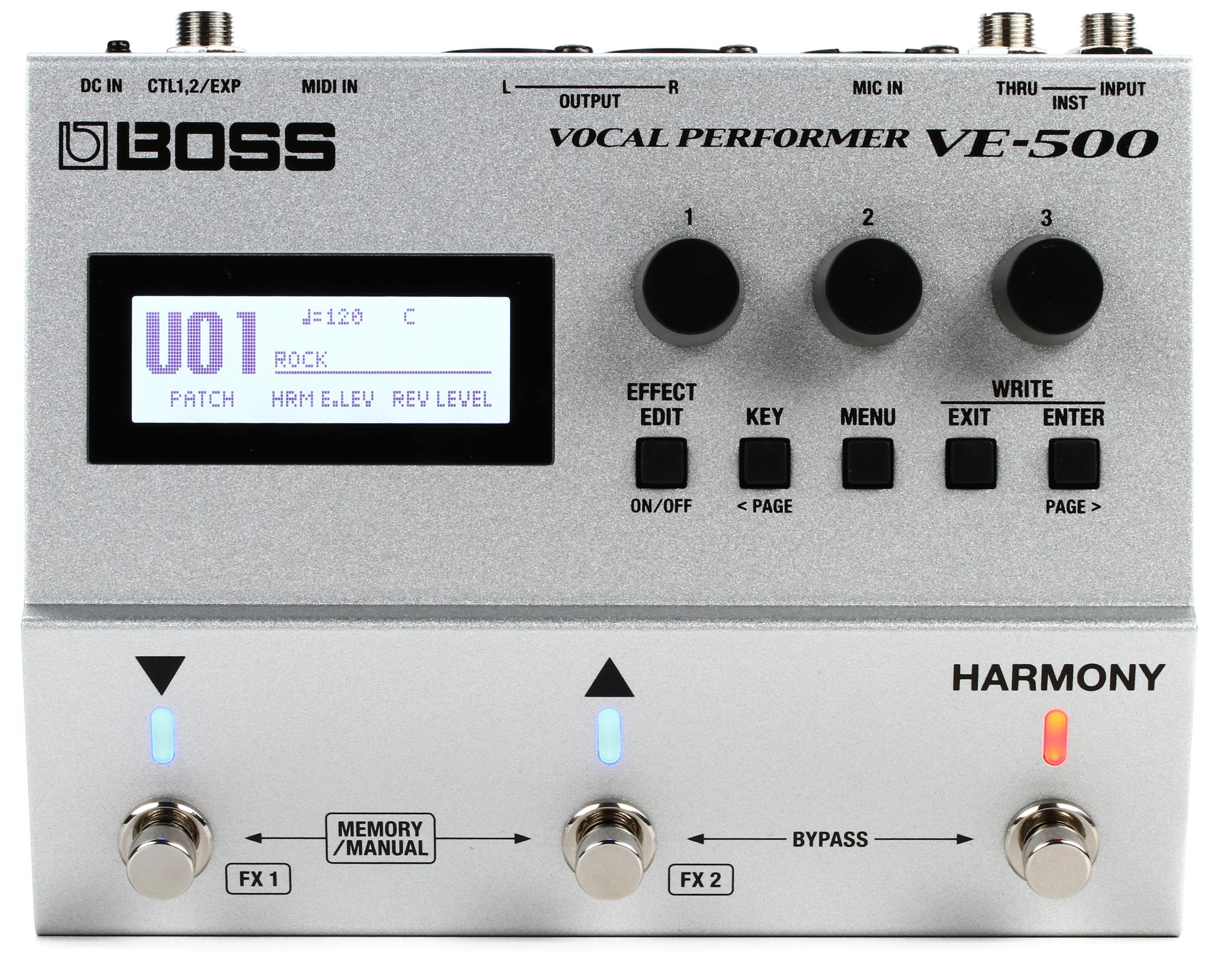 Boss VE-500 Vocal Performer Effects Pedal | Sweetwater