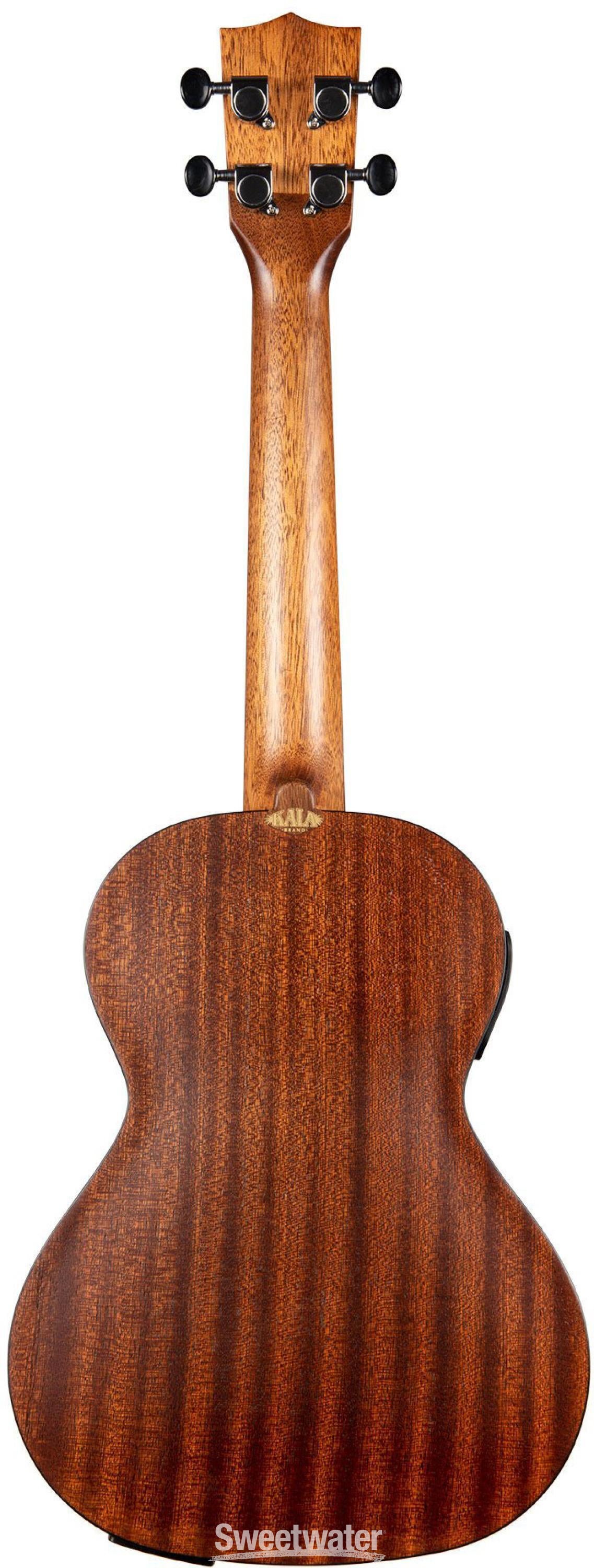 Kala Solid Spruce Travel Tenor Ukulele with EQ Satin Natural Sweetwater