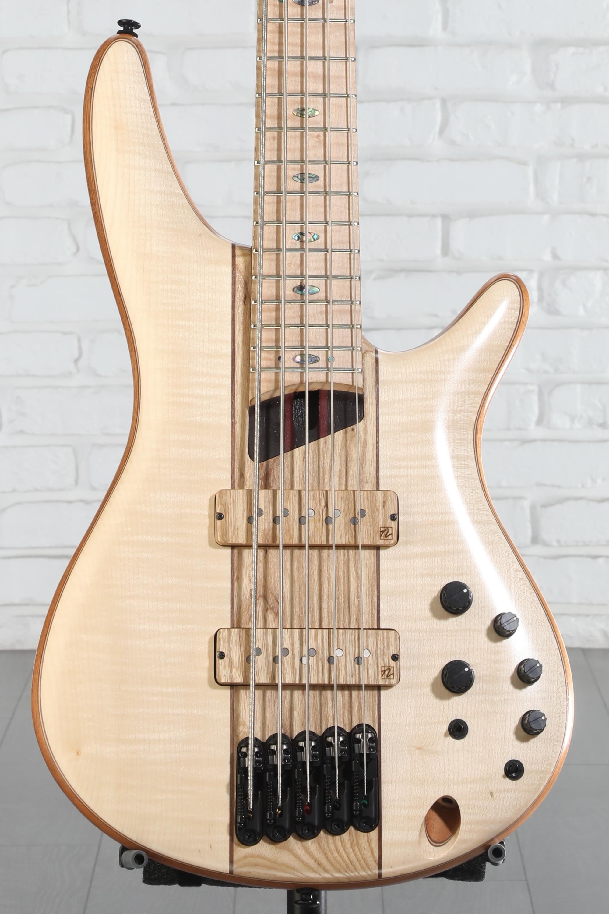 Ibanez Premium SR5FMDX2 5-string Bass Guitar - Natural Low Gloss