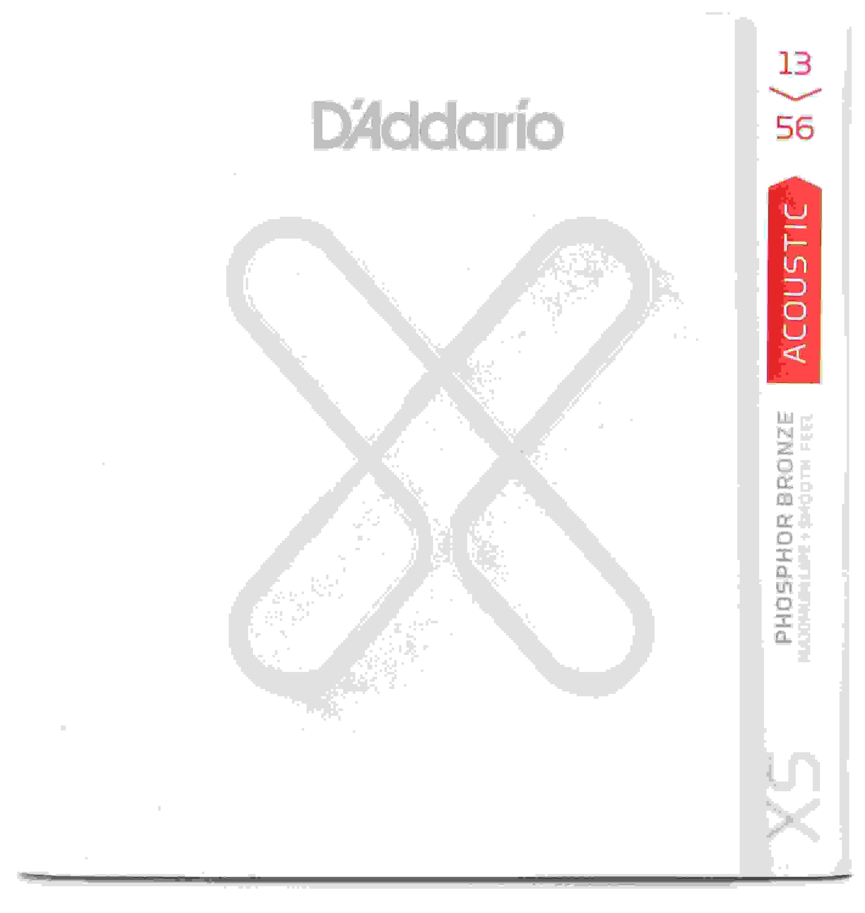 D'Addario XSAPB1356 XS Phosphor Bronze Acoustic Guitar Strings - .013-.056 Medium