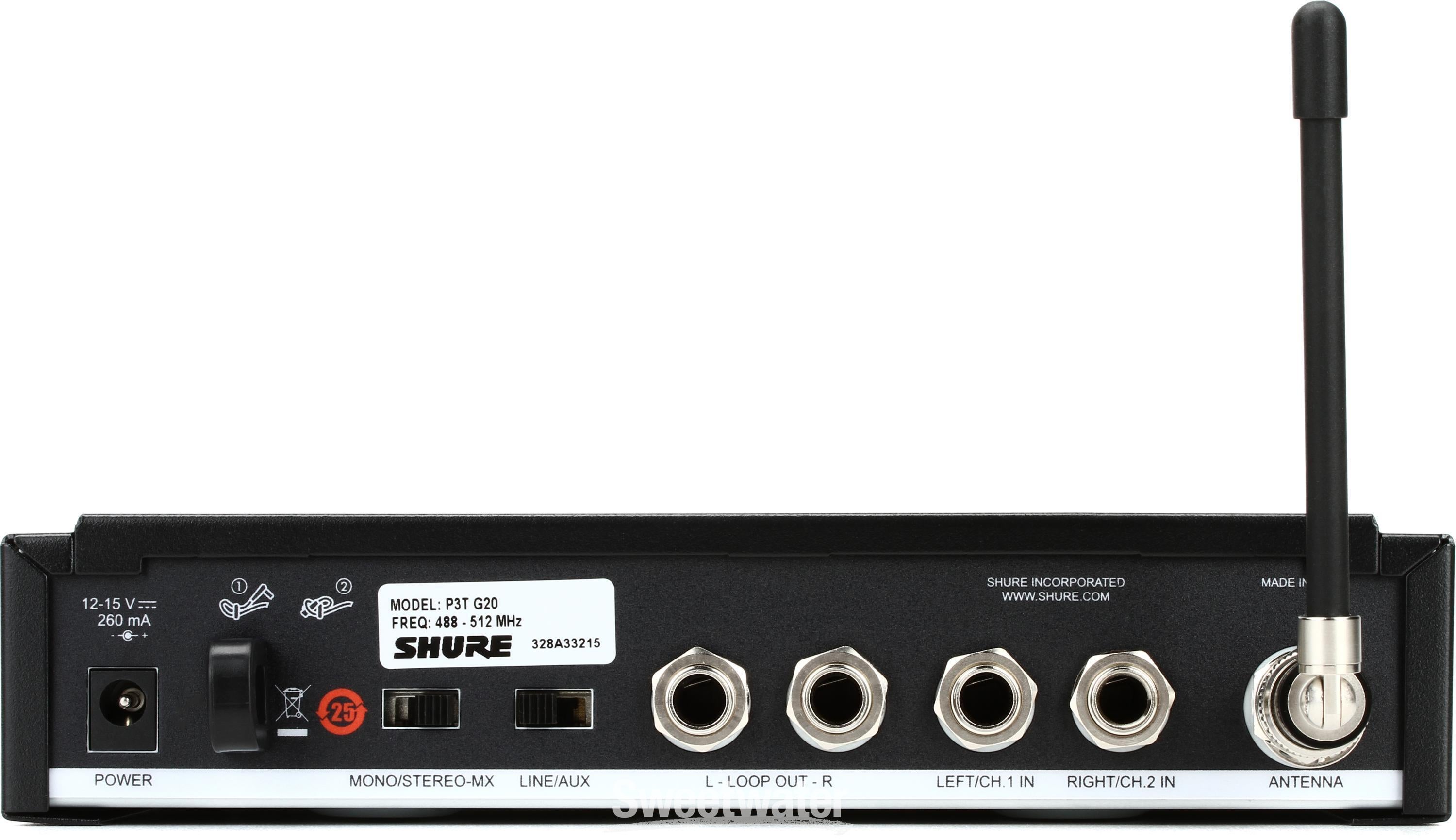 Shure PSM300 P3TRA215CL Wireless In-ear Monitor System - G20 Band