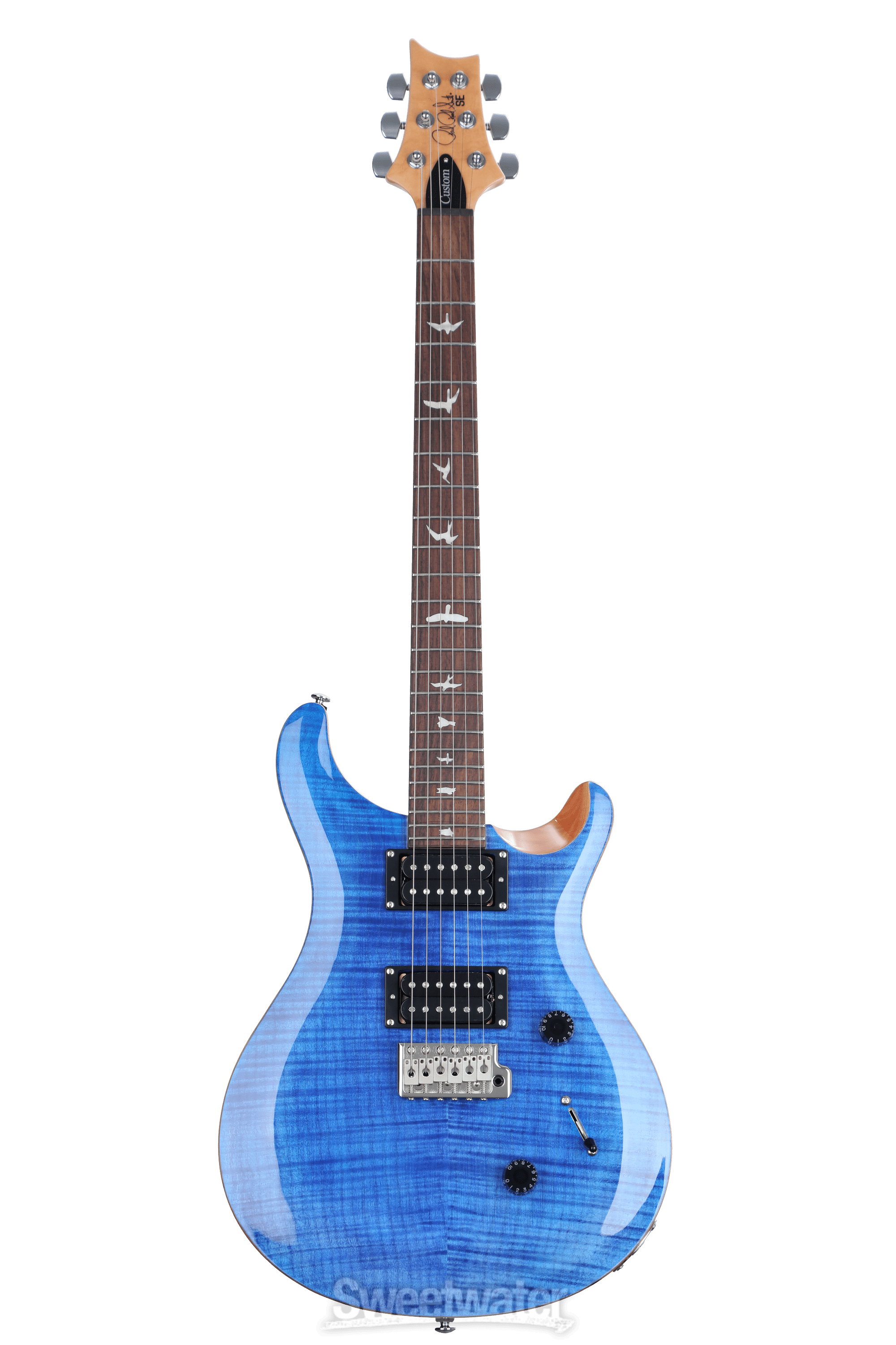 PRS SE Custom 24 Electric Guitar - Faded Blue | Sweetwater PRS SE Custom 24 Electric Guitar - Faded Blue | Sweetwater