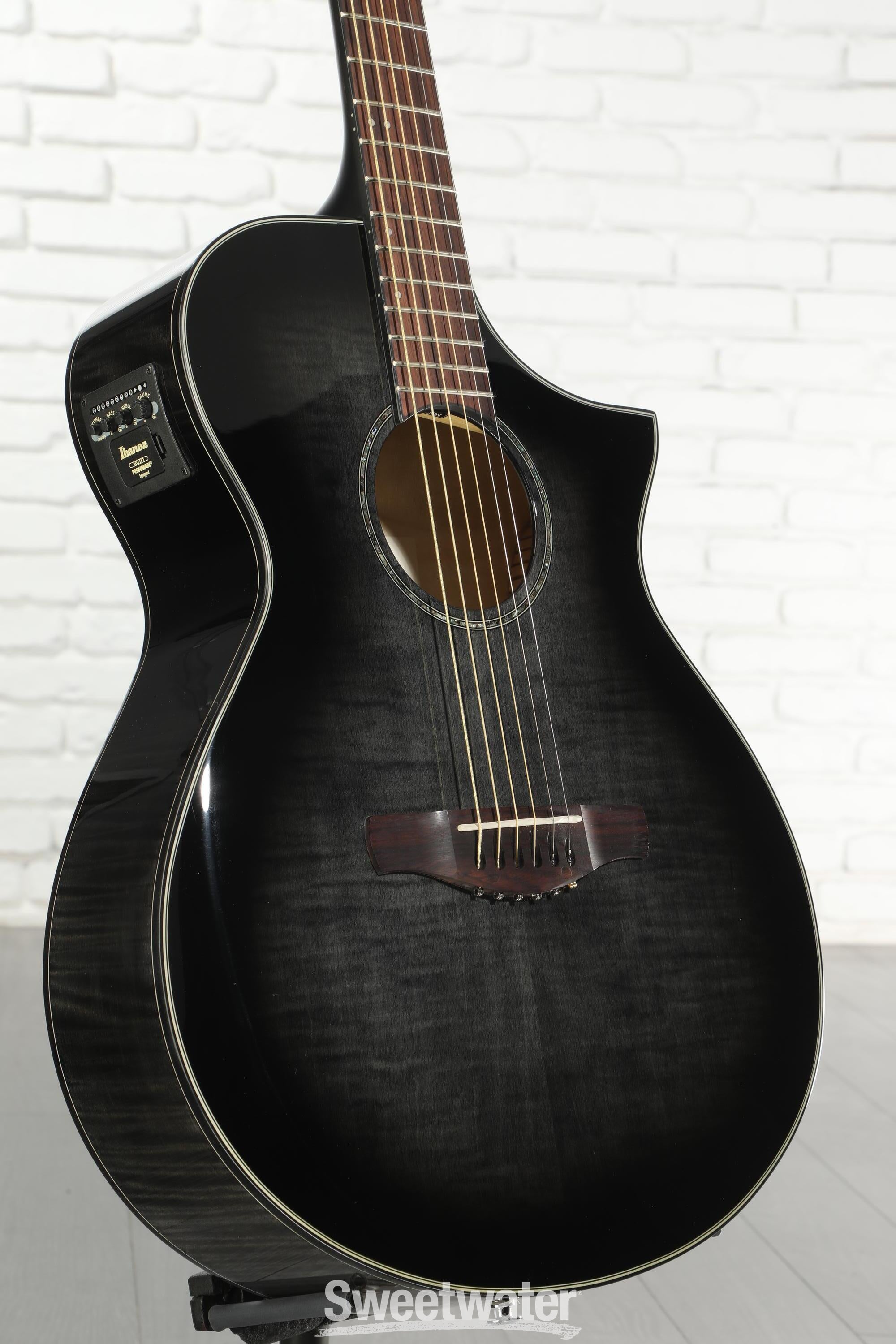 ギター Ibanez AEWC400-TKS Ibanez AEWC400 Acoustic-Electric Guitar - Transparent Black