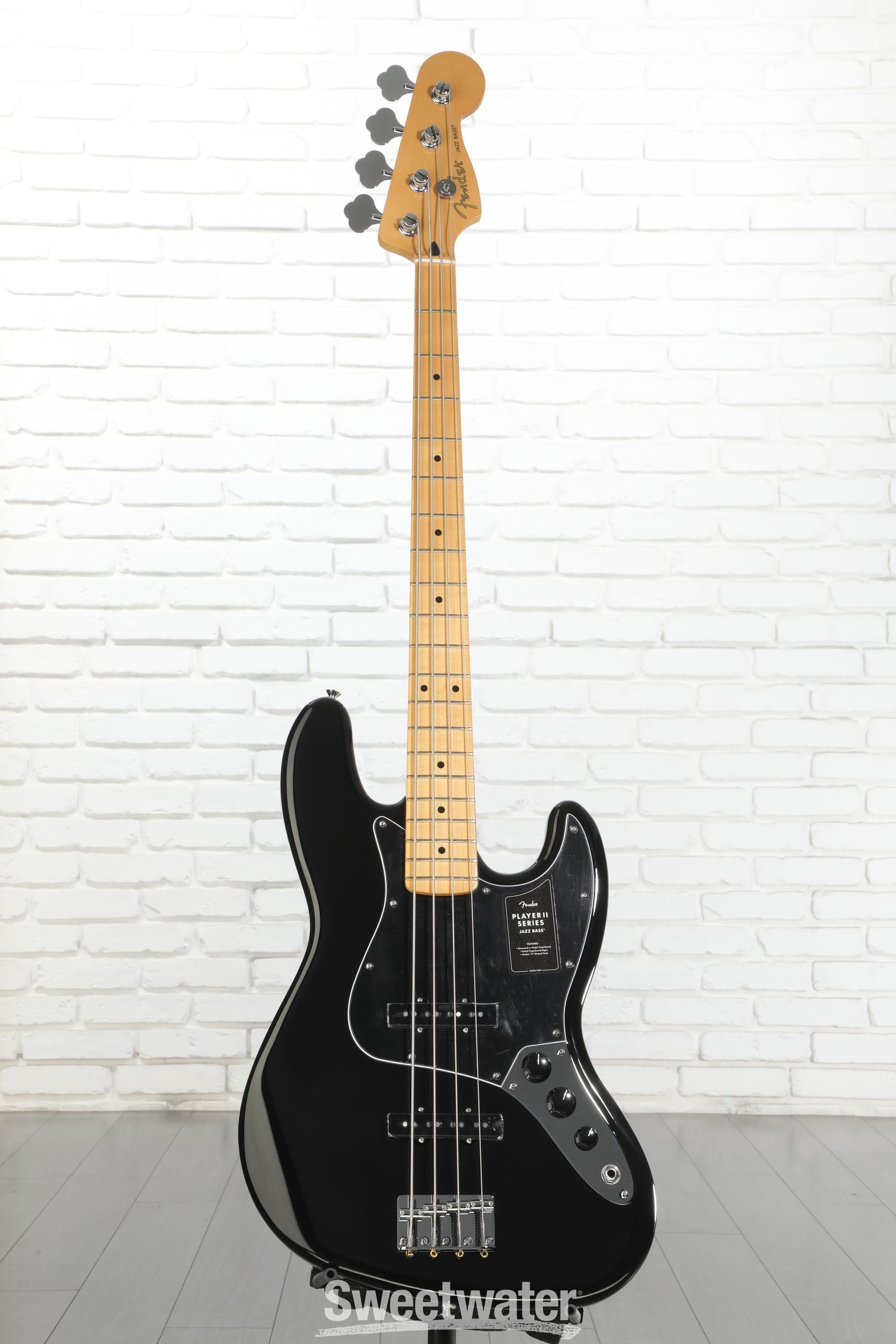Fender Player II Jazz Bass - Black with Maple Fingerboard | Sweetwater