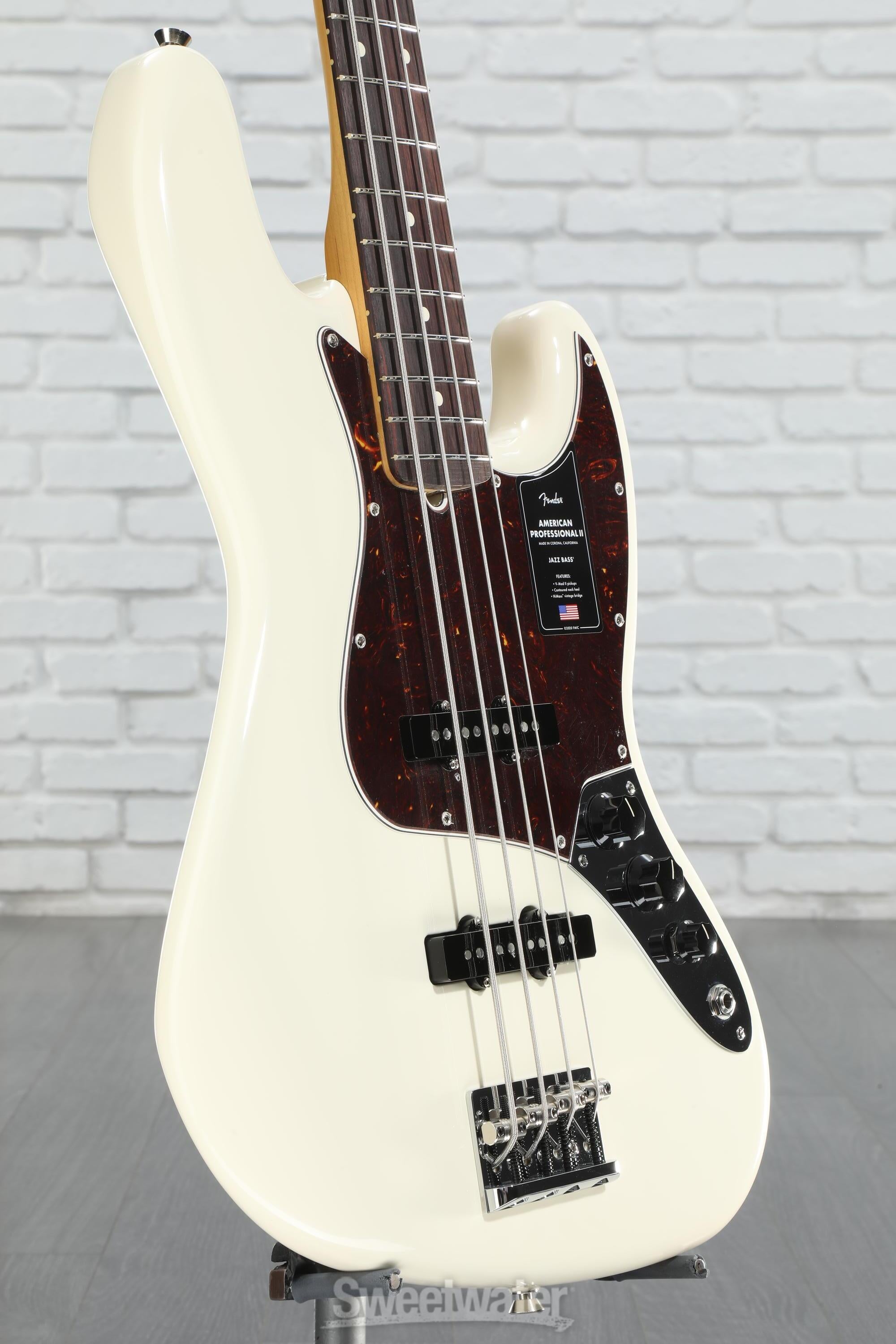 口コミ・レビューで人気商品を探そう Jazz II Professional American Fender Bass White Olympic - ベース