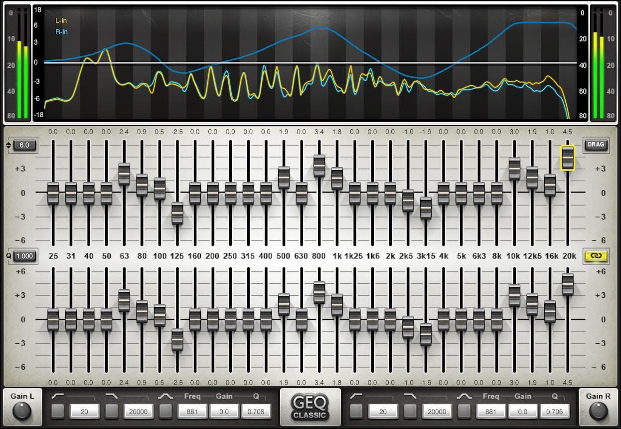 Waves GEQ Graphic Equalizer Plug-in | Sweetwater