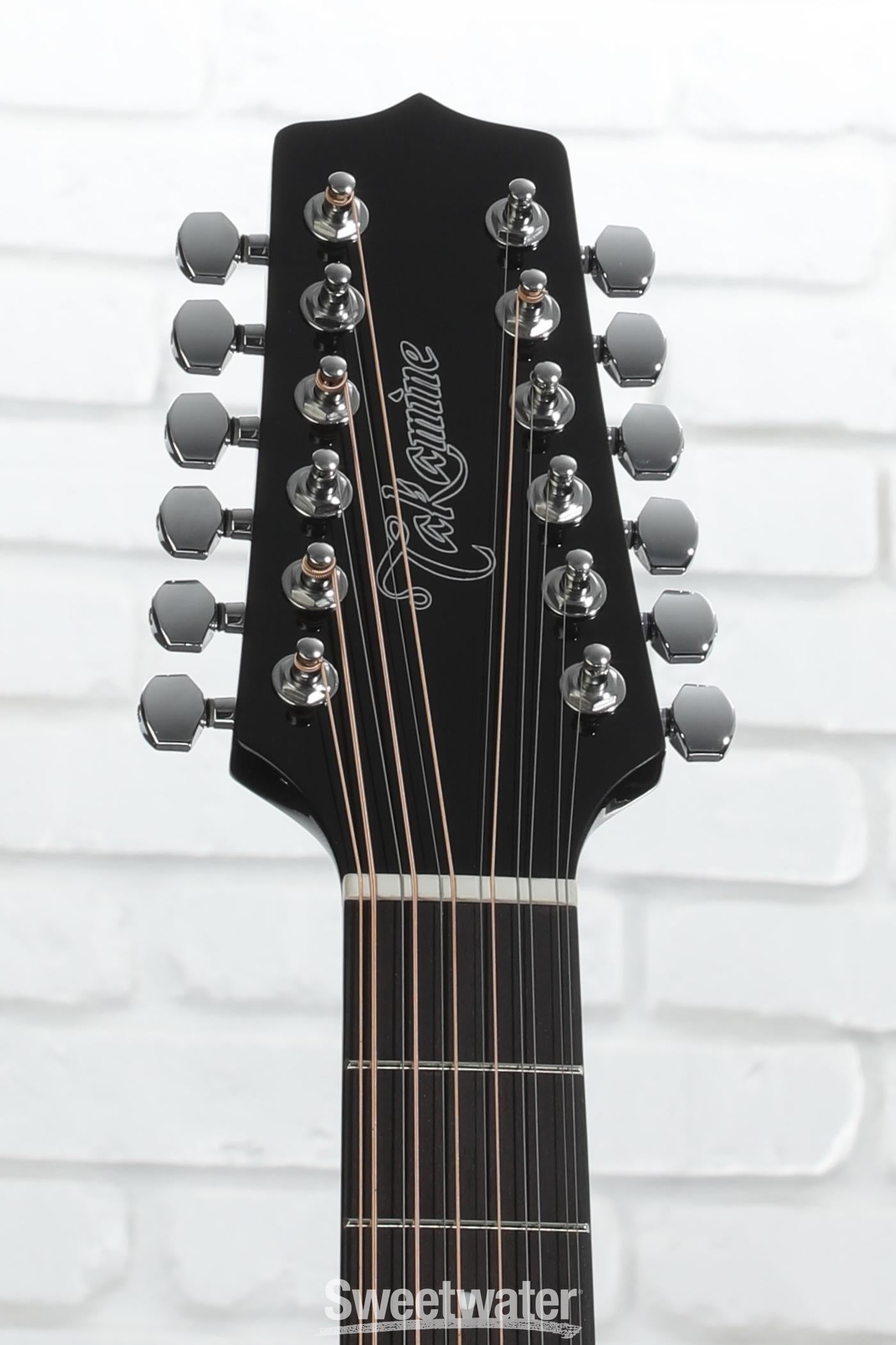 Takamine GD30CE-12, 12-String Acoustic-Electric Guitar - Black