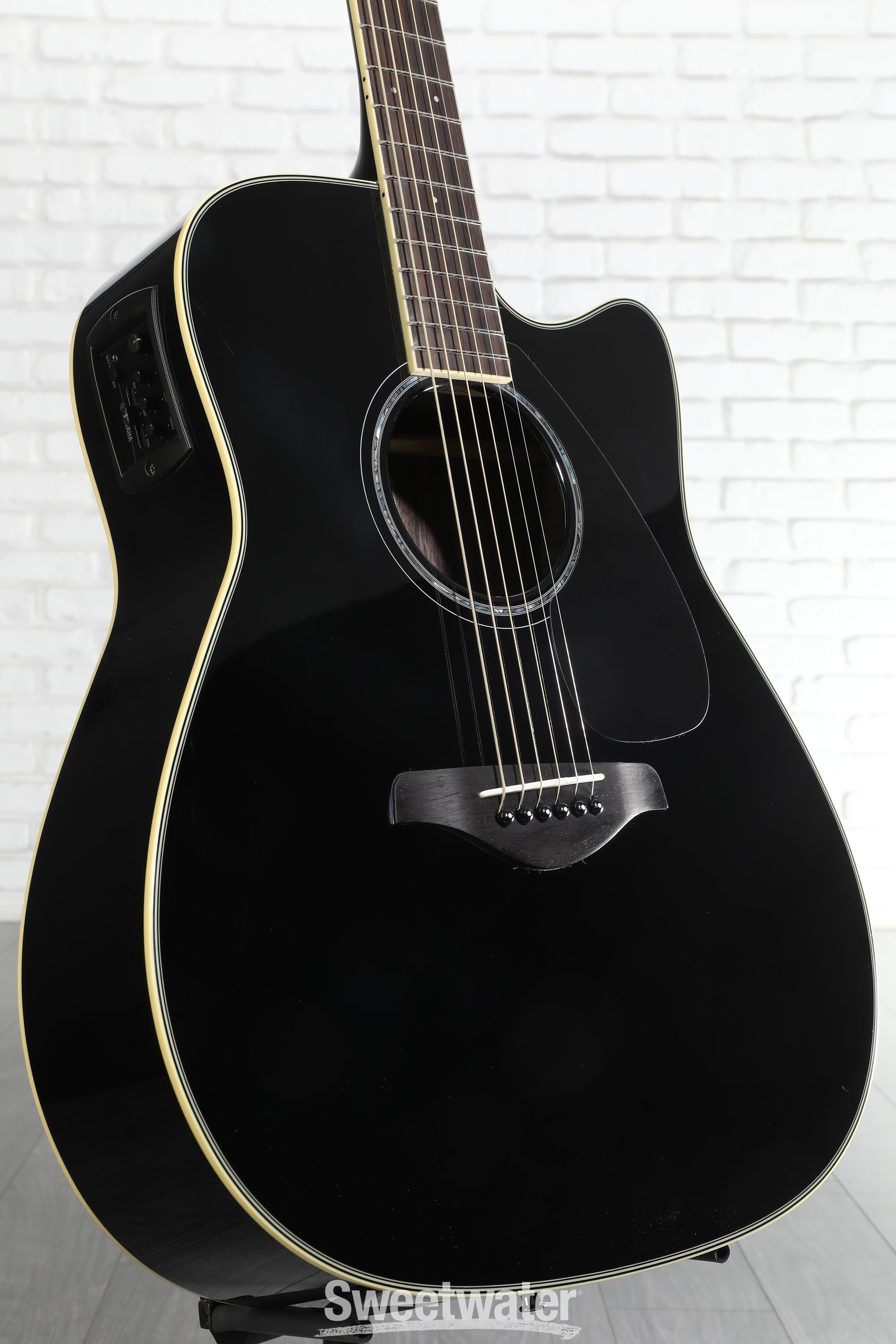 Photo of Yamaha FGX830C Dreadnought Cutaway Acoustic-electric Guitar - Black