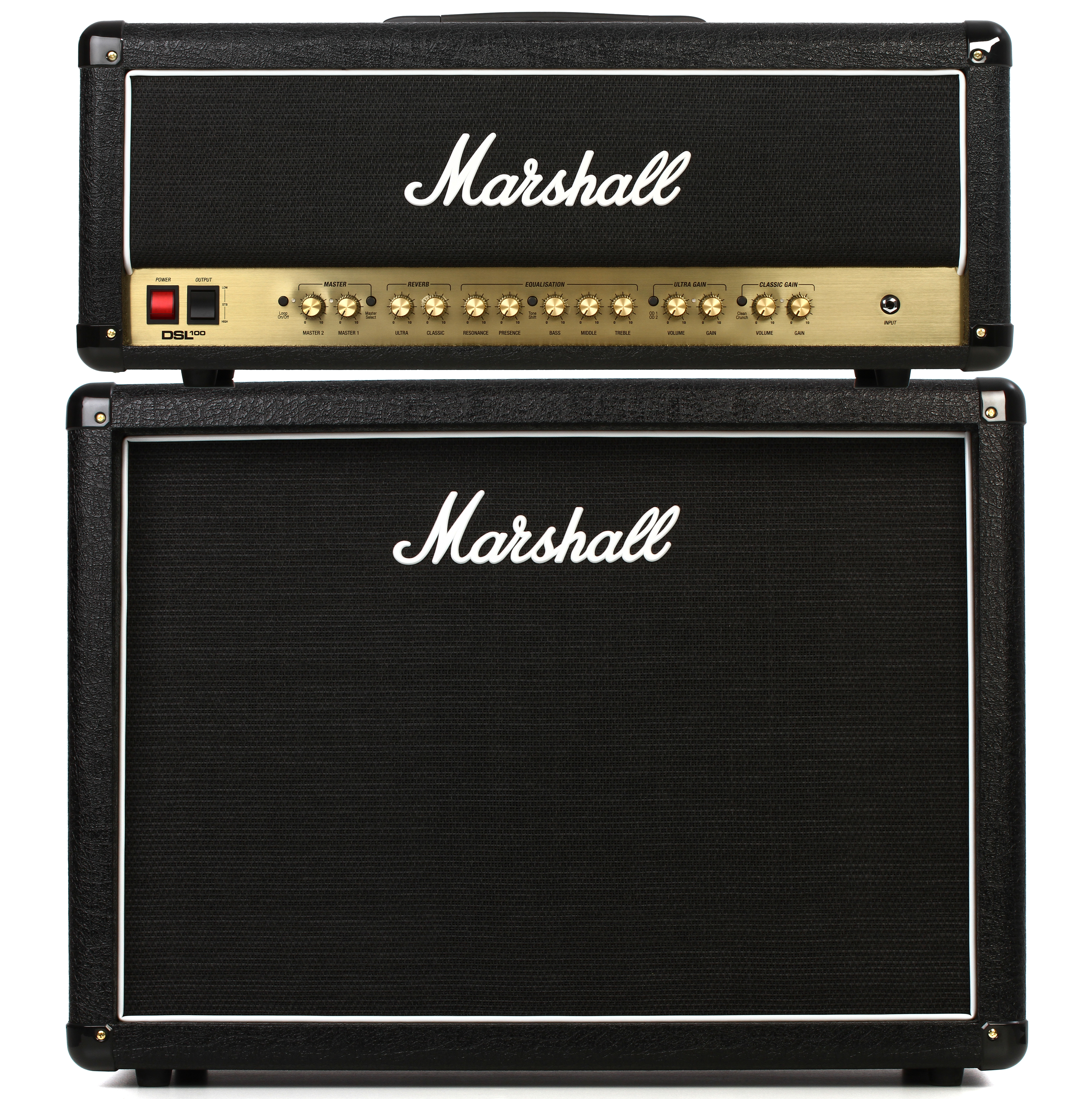 Marshall DSL100HR 100-watt Amplifier Head and MX212R 160-watt 2x12