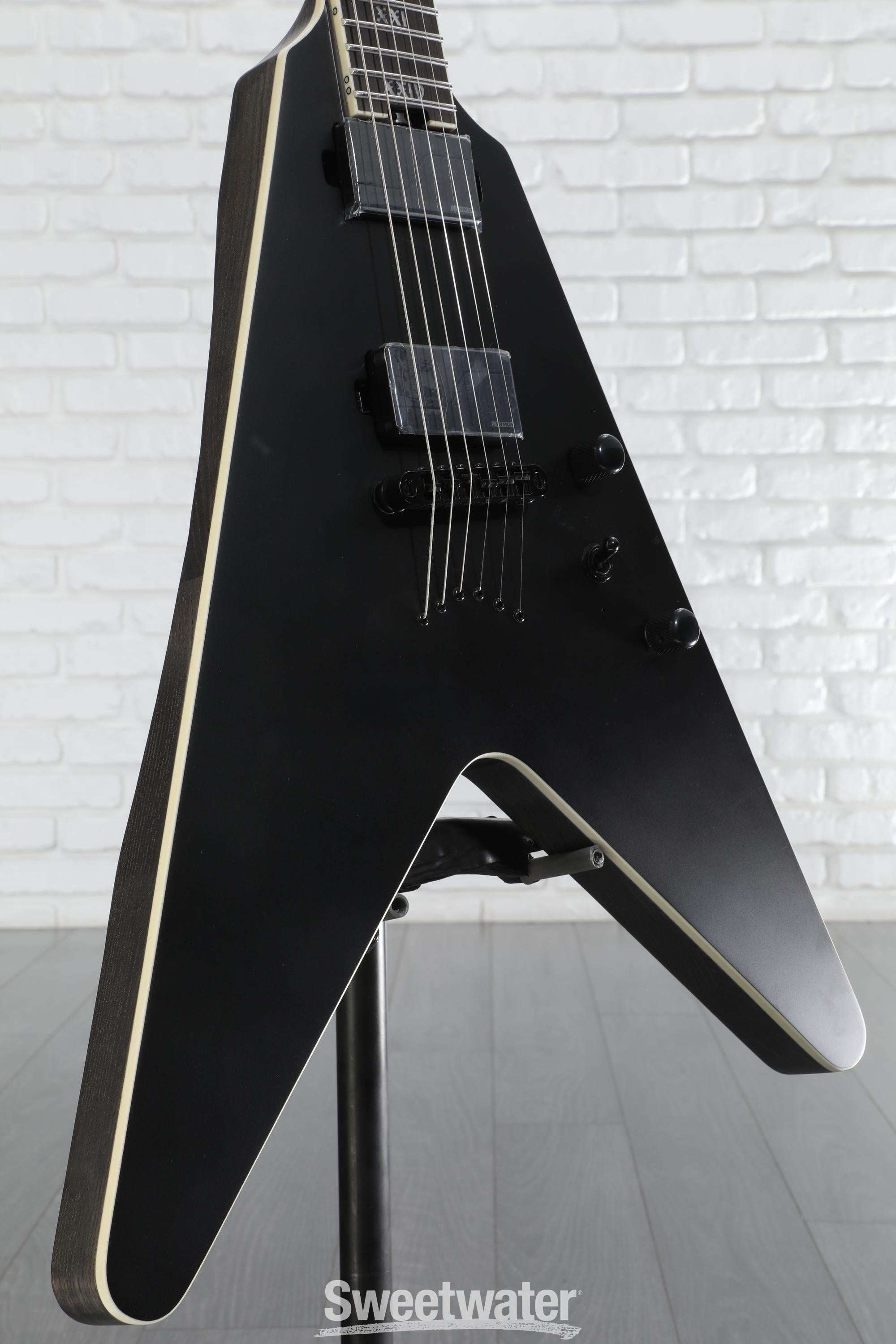 Schecter V-1 SLS Evil Twin - Satin Black | Sweetwater