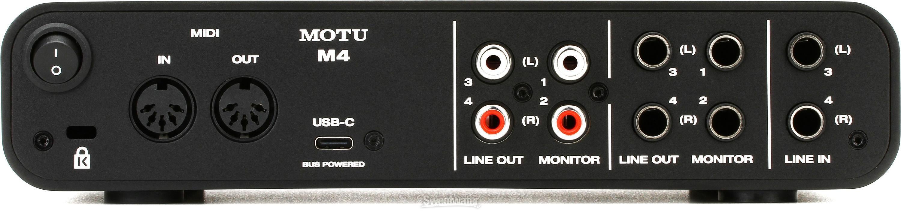 MOTU M4 4x4 USB-C Audio Interface | Sweetwater