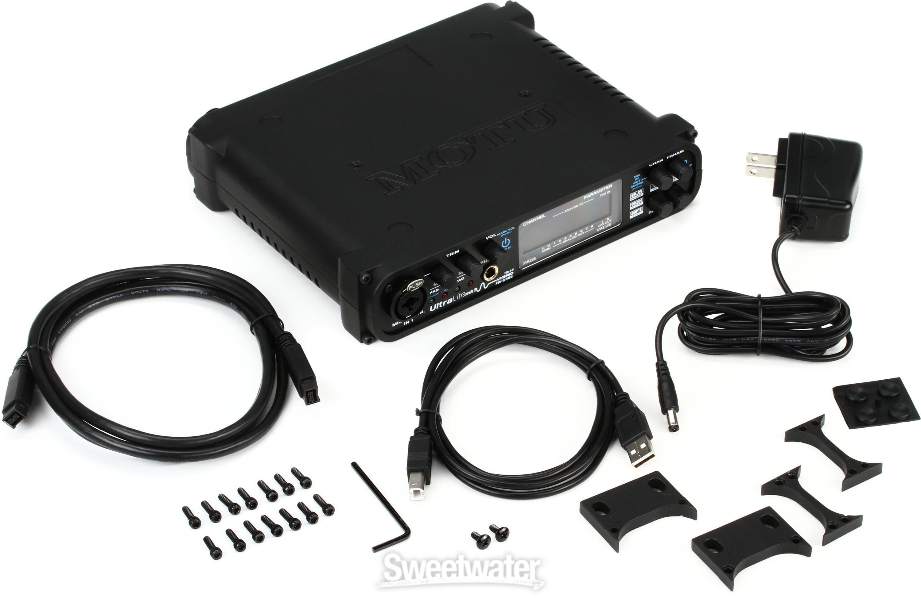 MOTU UltraLite-mk3 Hybrid USB / FireWire Audio Interface | Sweetwater