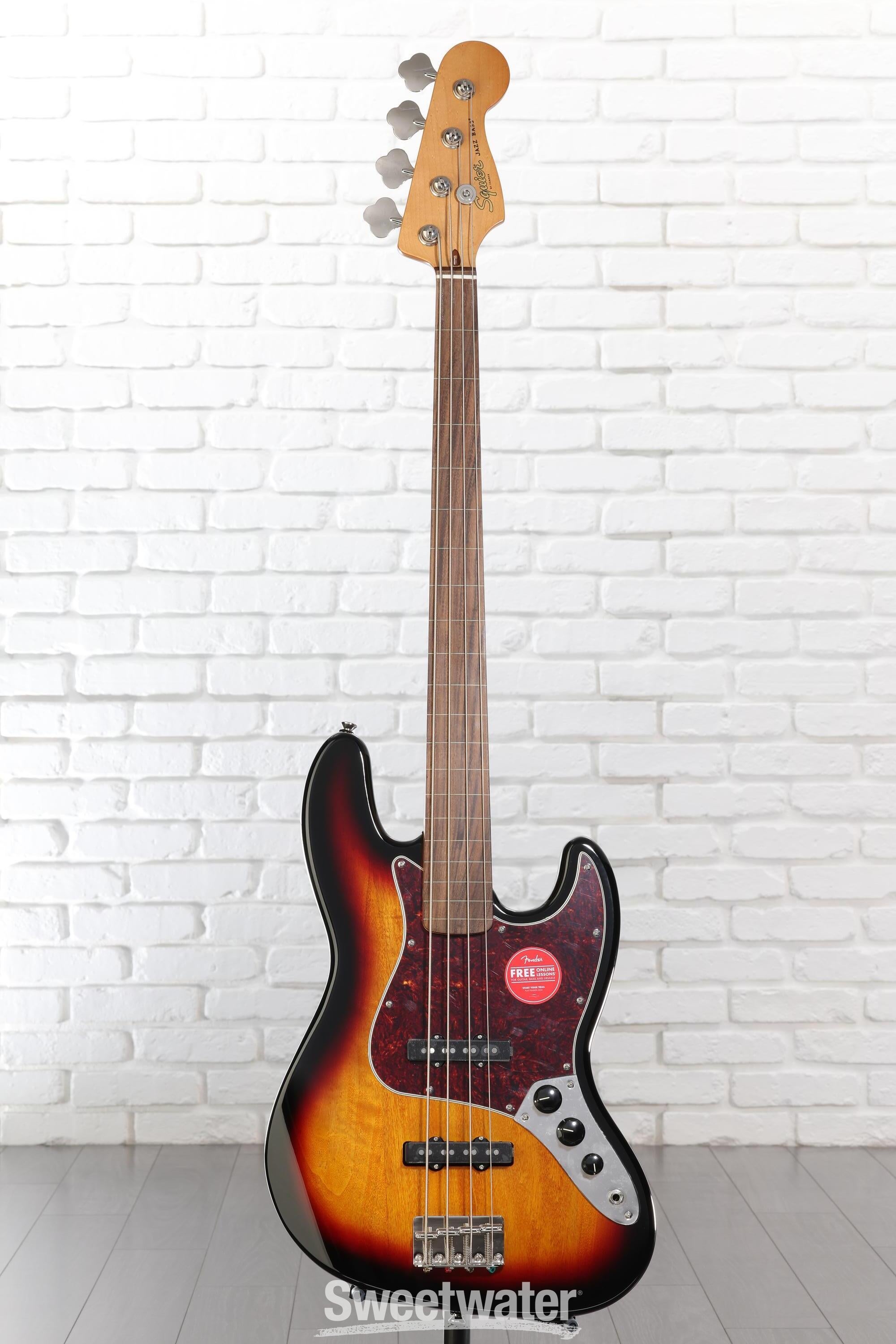 Squier Classic Vibe '60s Fretless Jazz Bass - 3-Tone Sunburst